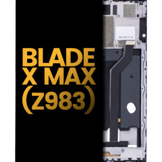 LCD Display mit Rahmen für ZTE Blade X Max (Z983) (professionell aufgearbeitet) (Black (Schwarz))