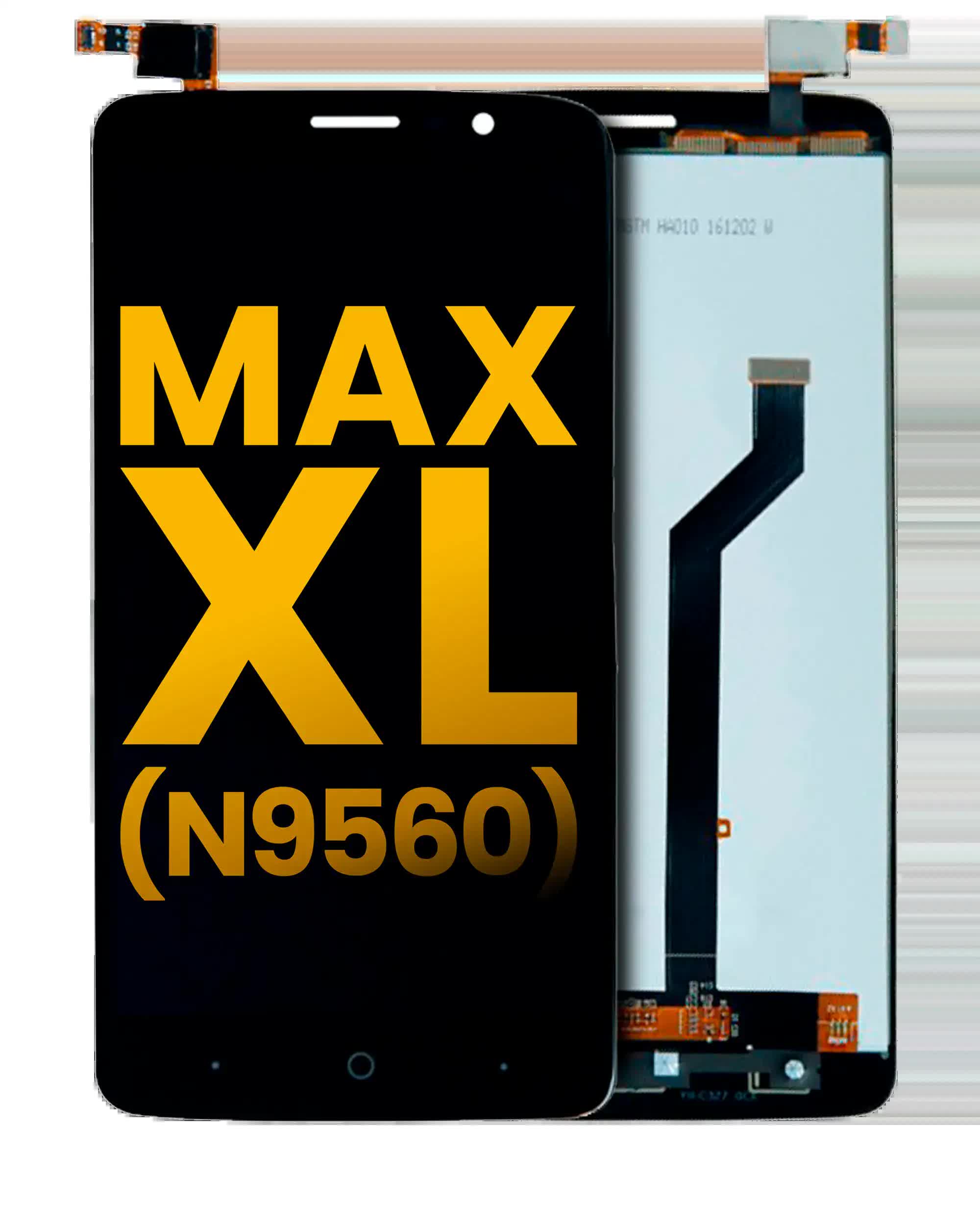 LCD Display ohne Rahmen für ZTE Max XL (N9560) (professionell aufgearbeitet) (Black (Schwarz))