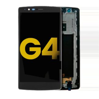 LCD Display mit Rahmen für LG G4 (professionell aufgearbeitet) (Black (Schwarz))