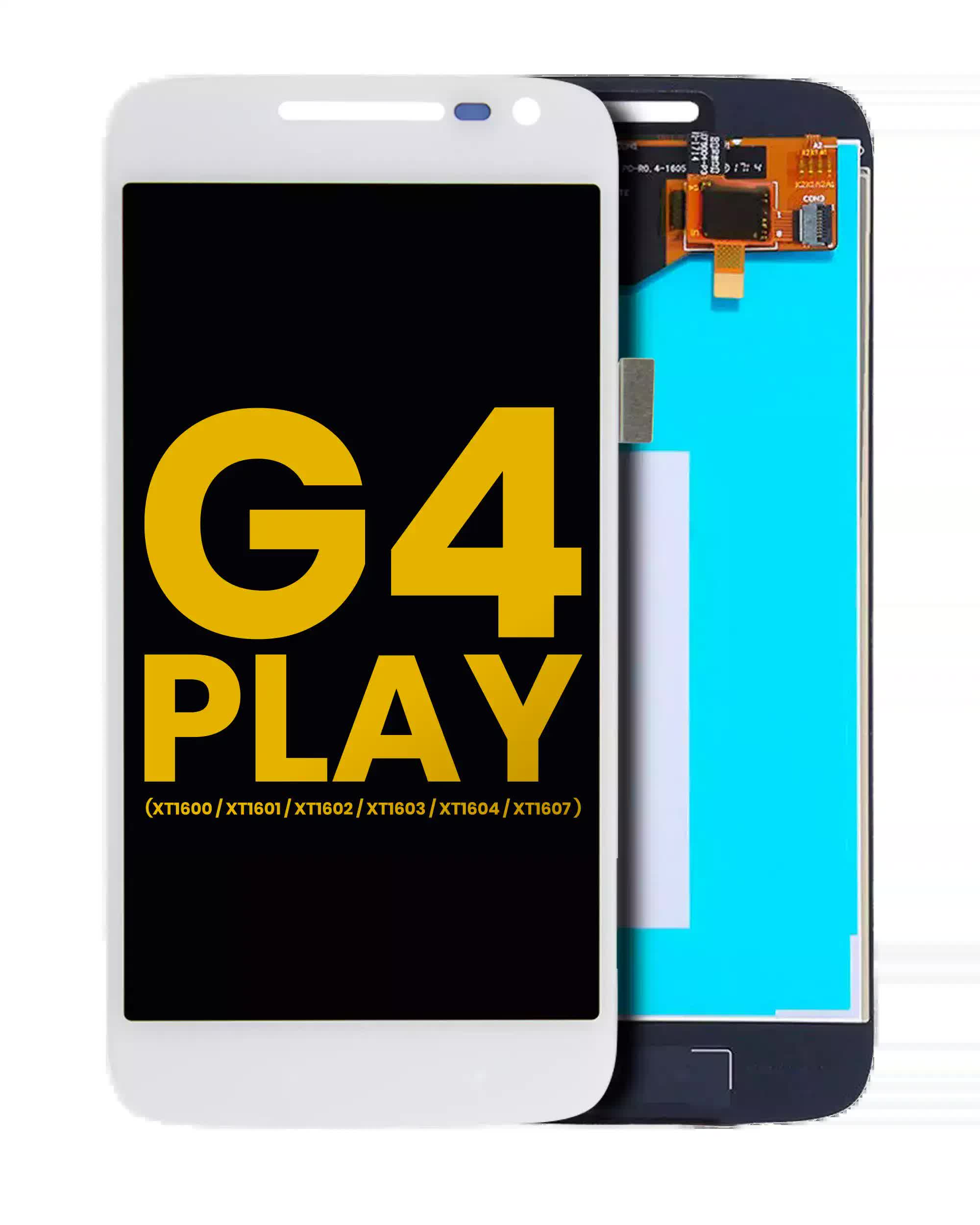 LCD Display ohne Rahmen für Motorola Moto G4 Play (XT1600 / XT1601 / XT1602 / XT1603 / XT1604 / XT1607 / XT1609 / 2016) (professionell aufgearbeitet) (White (Weiß))