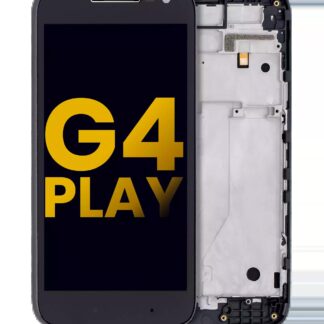 LCD Display mit Rahmen für Motorola Moto G4 Play (XT1600 / XT1601 / XT1602 / XT1603 / XT1604 / XT1607 / XT1609 / 2016) (professionell aufgearbeitet) (Black (Schwarz))