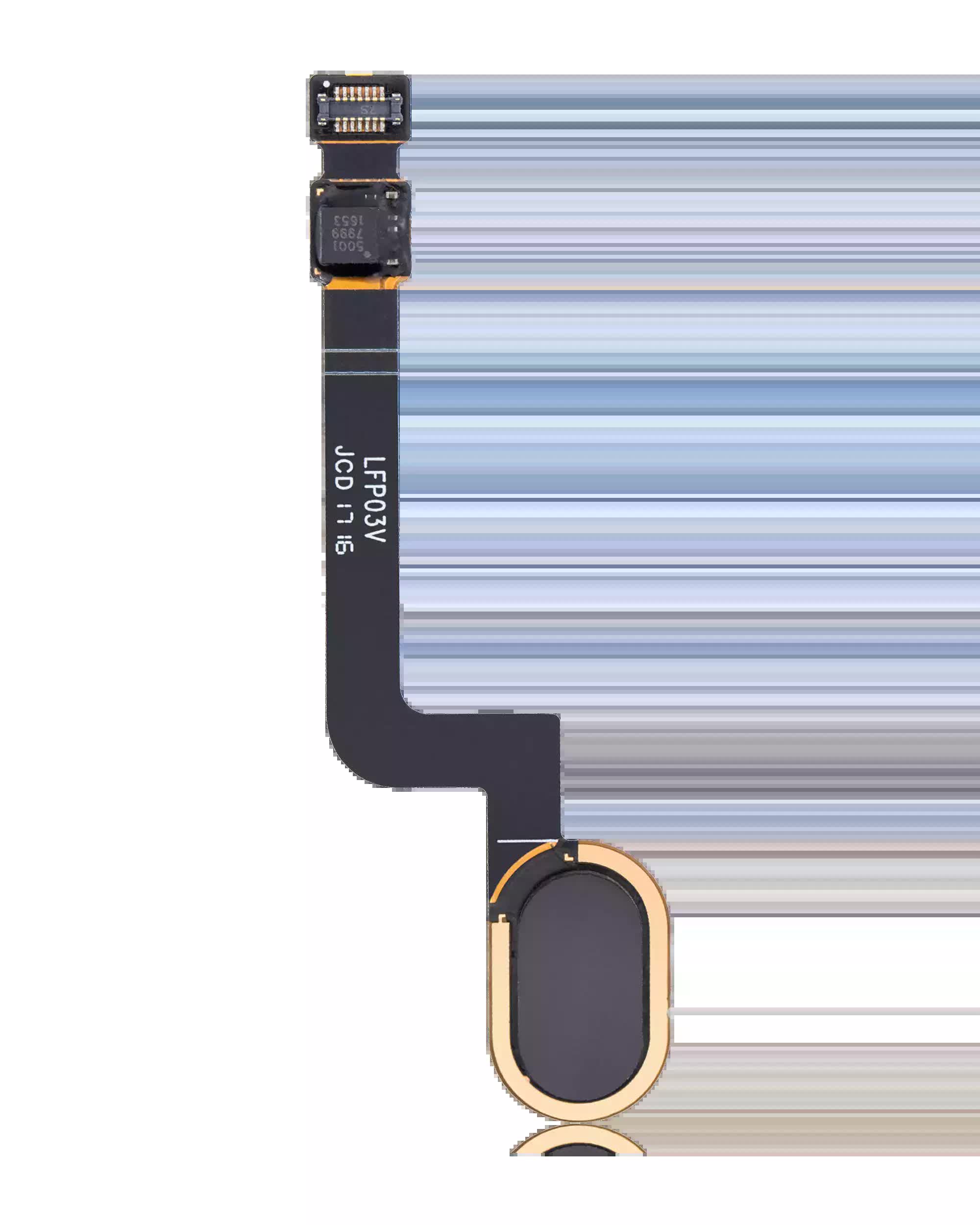 Homebutton mit Flexkabel für Motorola Moto G5 Plus (XT1687 / 2017) (Original) (Black (Schwarz))