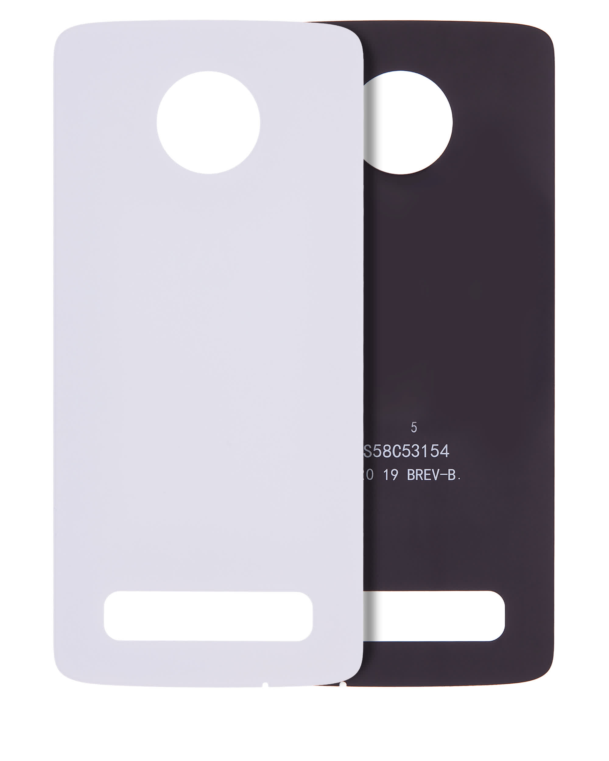Rückdeckelglas für Motorola Moto Z4 (XT1980-3 / XT1980-4 / 2019) (Original) (White (Weiß))