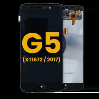 LCD Display ohne Rahmen für Motorola Moto G5 (XT1672 / 2017) (professionell aufgearbeitet) (Black (Schwarz))