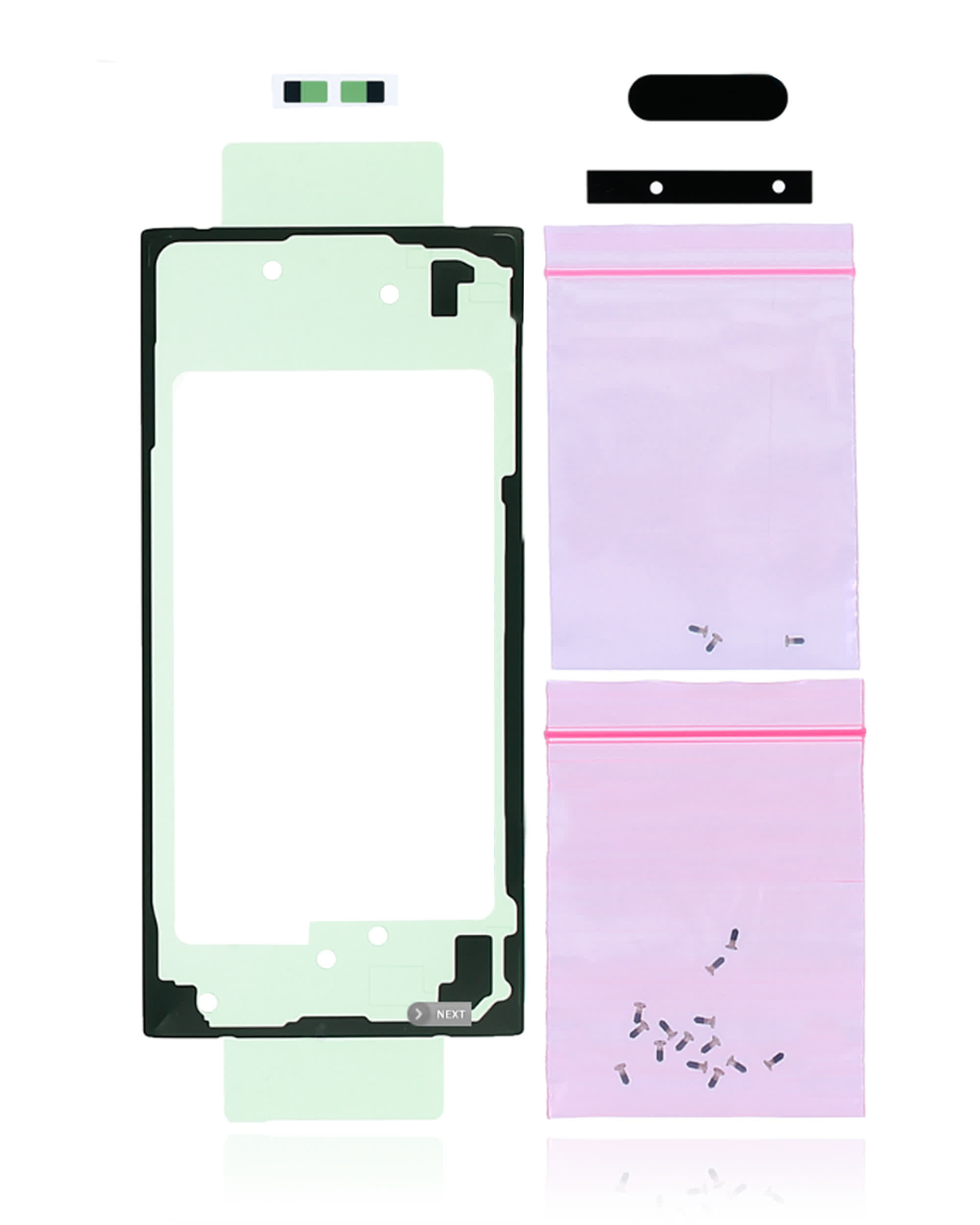Display Klebefolie mit Re-Work Set für Samsung Galaxy Note 10 (Service Pack)