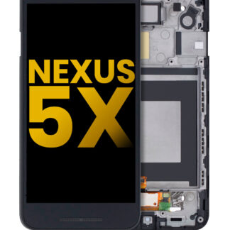 LCD Display mit Rahmen für Nexus 5X (professionell aufgearbeitet) (Black (Schwarz))