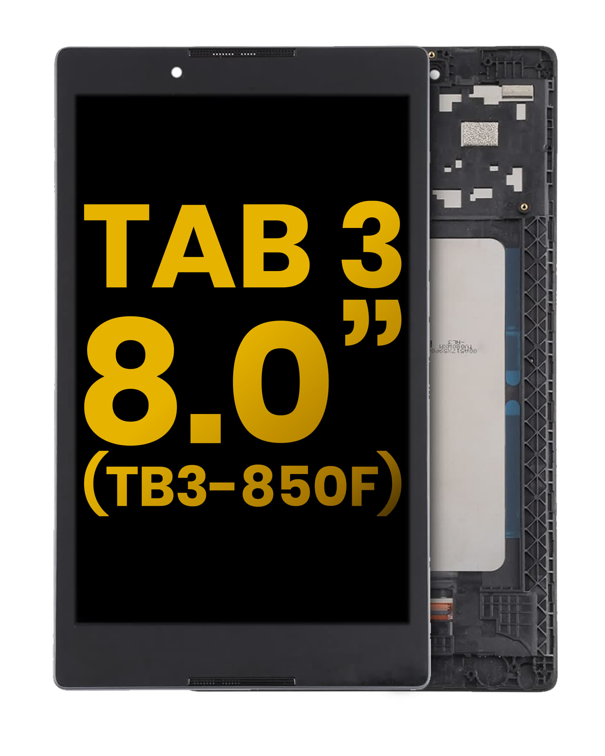 LCD Display mit Rahmen für Lenovo Tab 3 (TB3-850) (HD) (Black Denim) (professionell aufgearbeitet)