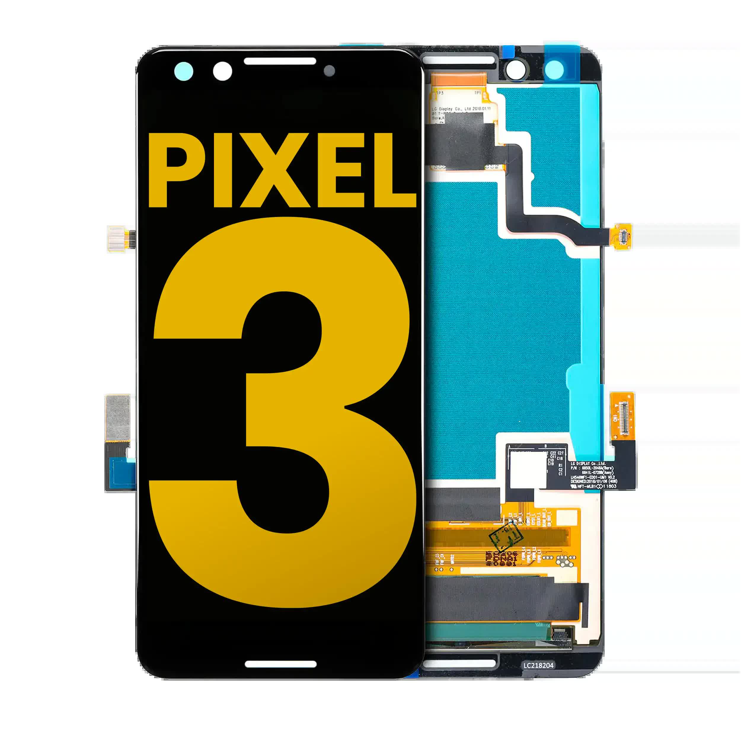 OLED Display ohne Rahmen für Google Pixel 3 (professionell aufgearbeitet)