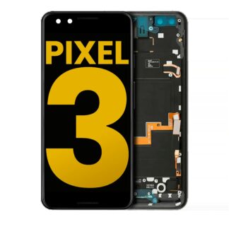 OLED Display mit Rahmen für Google Pixel 3 (professionell aufgearbeitet) (Just Black)