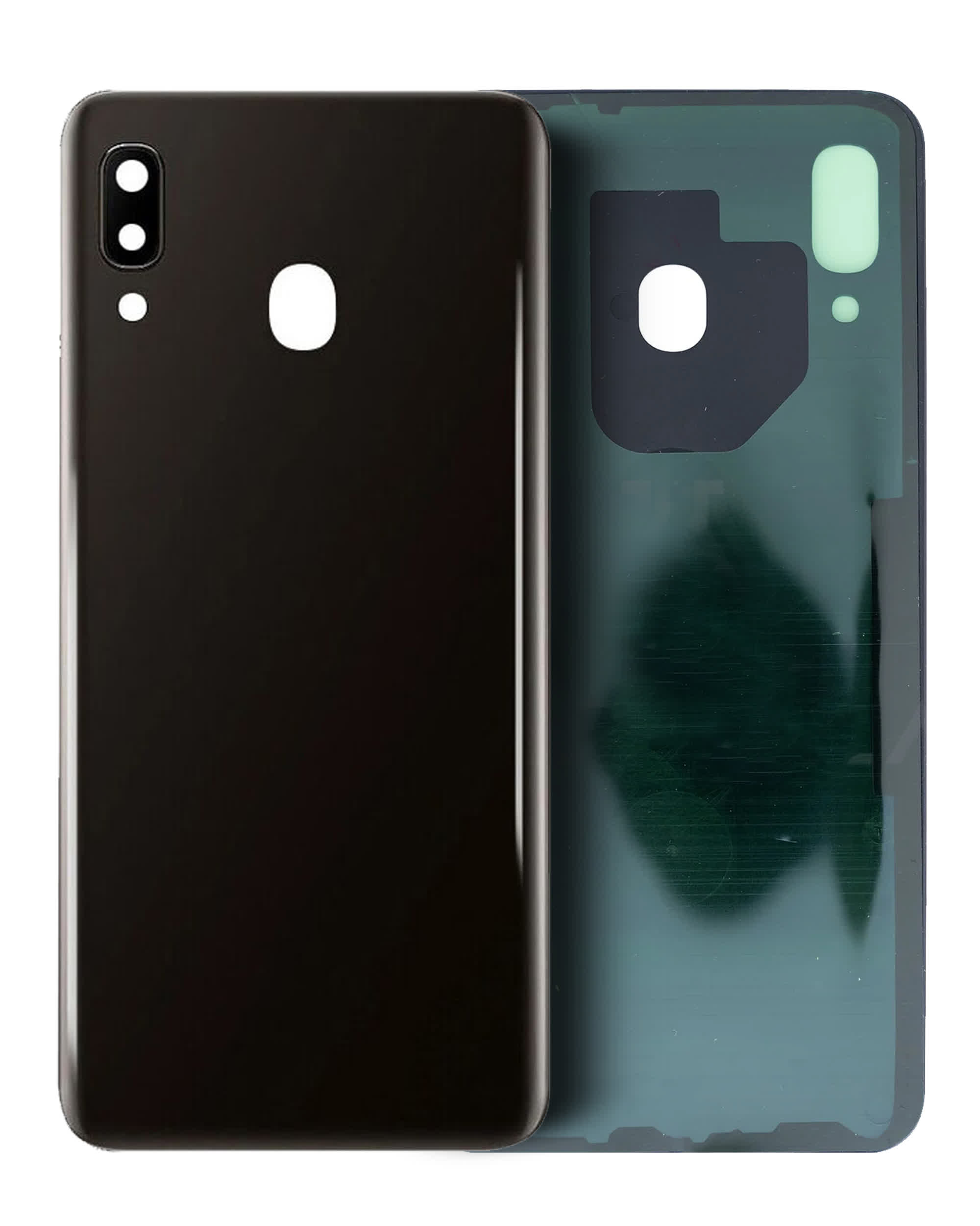 Rückdeckelglas mit Kameraglas für Samsung Galaxy A20 (A205 / 2019) (Service Pack) (Black (Schwarz))