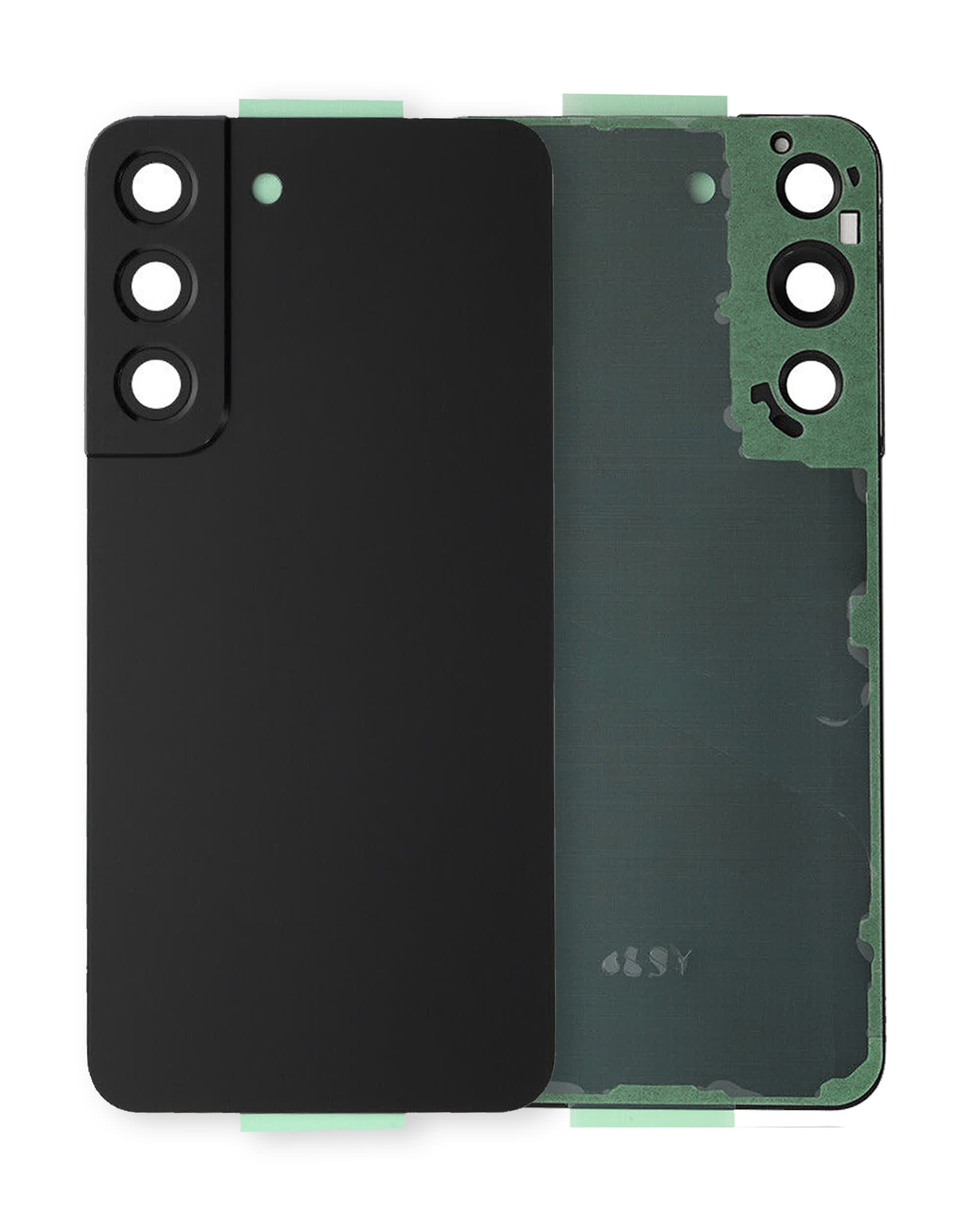Rückdeckelglas mit Kameraglas für Samsung Galaxy S22 5G (Service Pack) (Phantom Black)