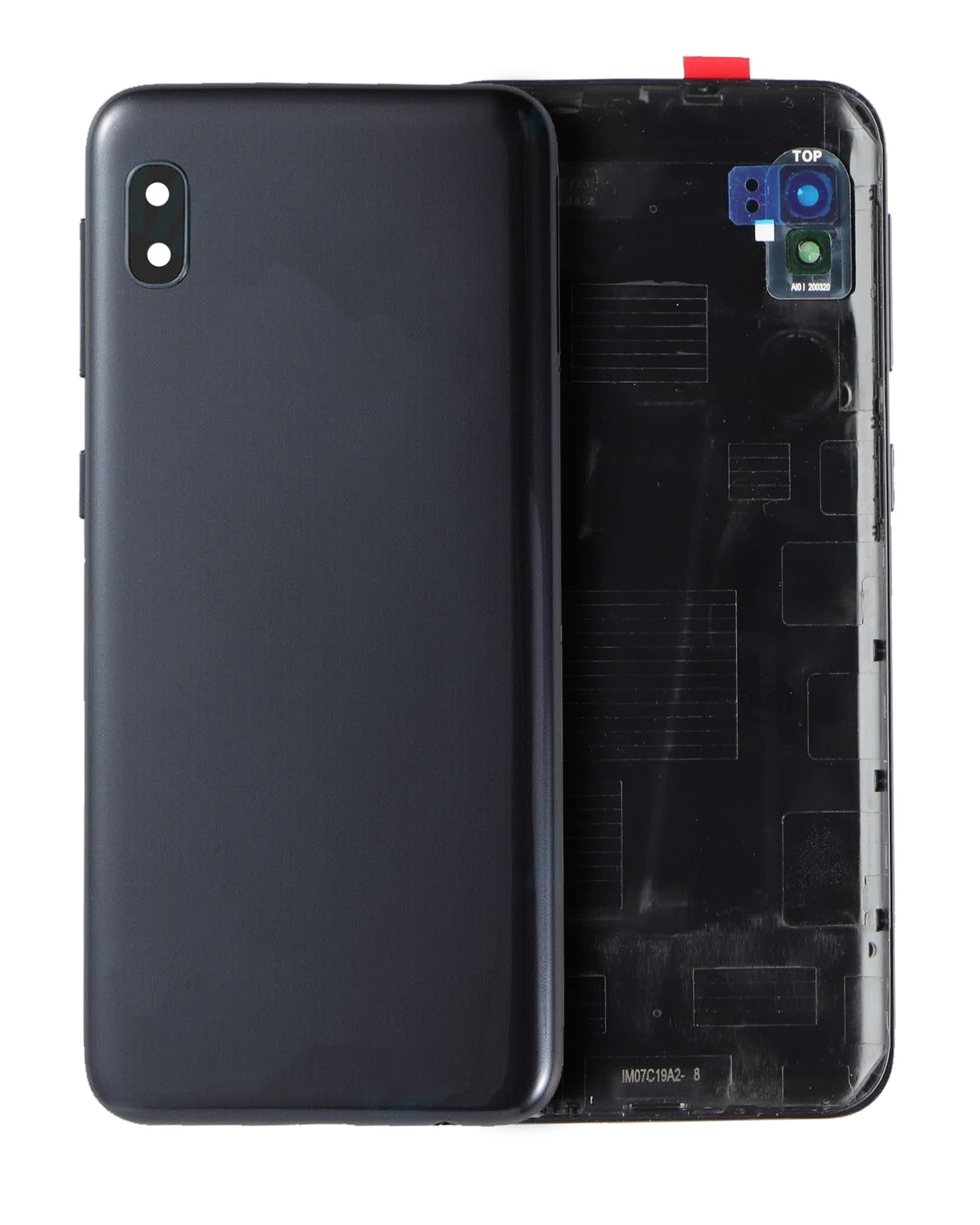 Rückdeckelglas mit Kameraglas für Samsung Galaxy A10E (A102 / 2019) (Service Pack) (Black (Schwarz))