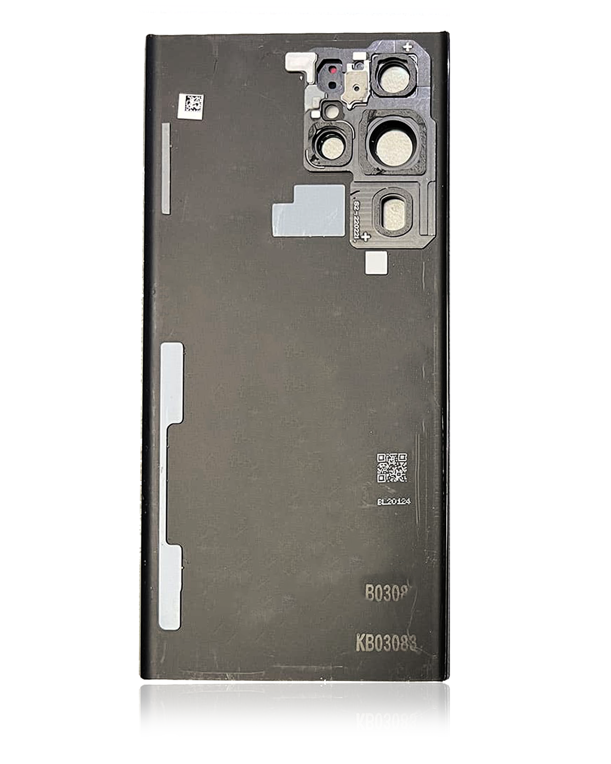 Rückdeckelglas mit Kameraglas für Samsung Galaxy S22 Ultra (Service Pack) (Phantom Black) – Bild 4