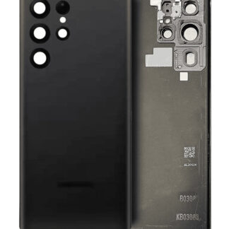 Rückdeckelglas mit Kameraglas für Samsung Galaxy S22 Ultra (Service Pack) (Phantom Black)