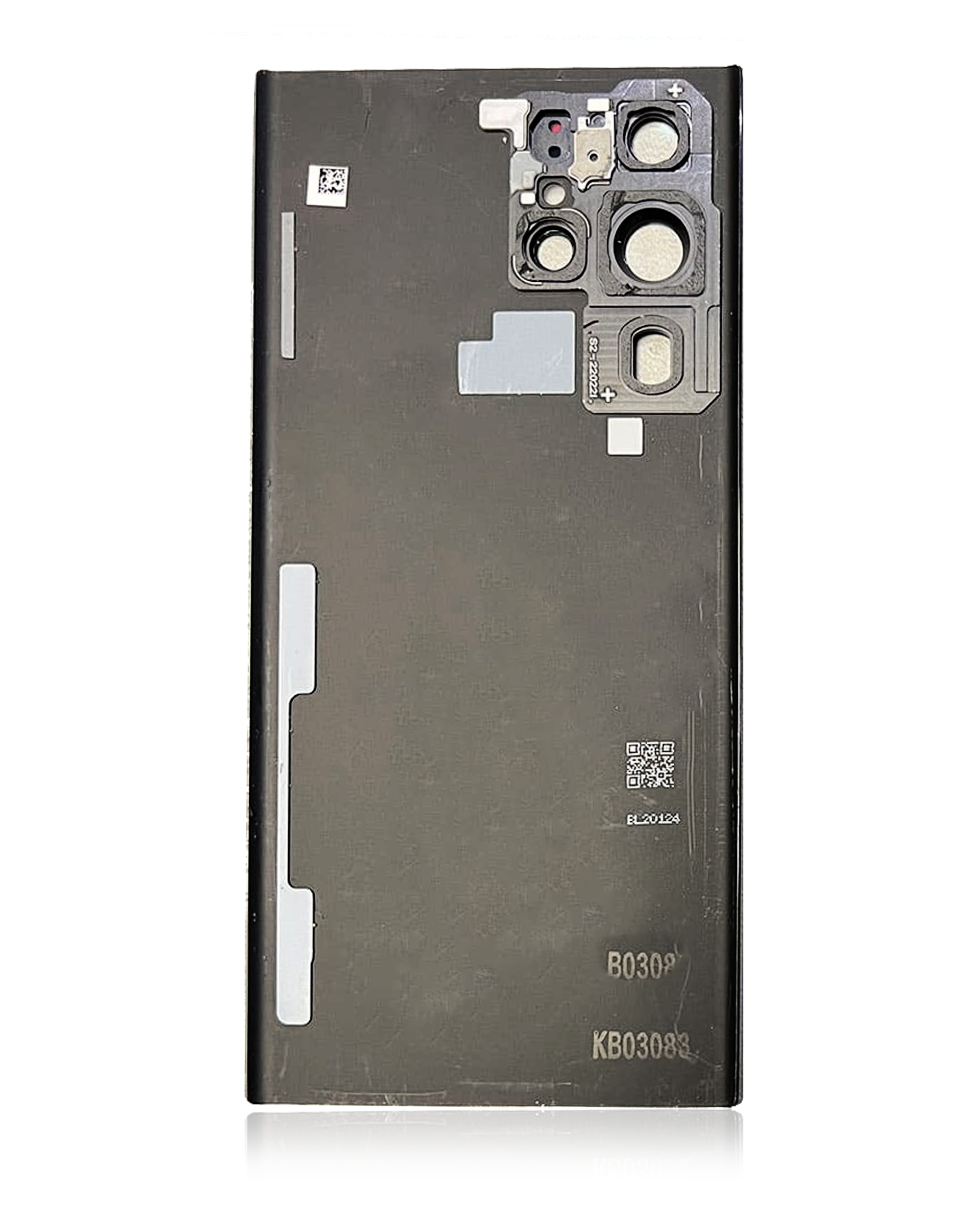 Rückdeckelglas mit Kameraglas für Samsung Galaxy S22 Ultra (Service Pack) (Burgundy) – Bild 3