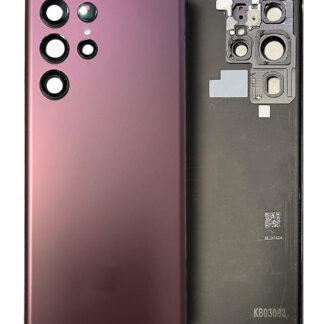 Rückdeckelglas mit Kameraglas für Samsung Galaxy S22 Ultra (Service Pack) (Burgundy)