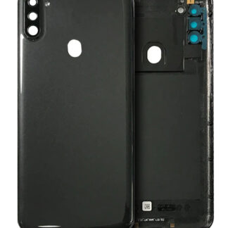 Rückdeckelglas mit Kameraglas für Samsung Galaxy A11 (A115 / 2020) (US-Version) (Service Pack) (Black (Schwarz))