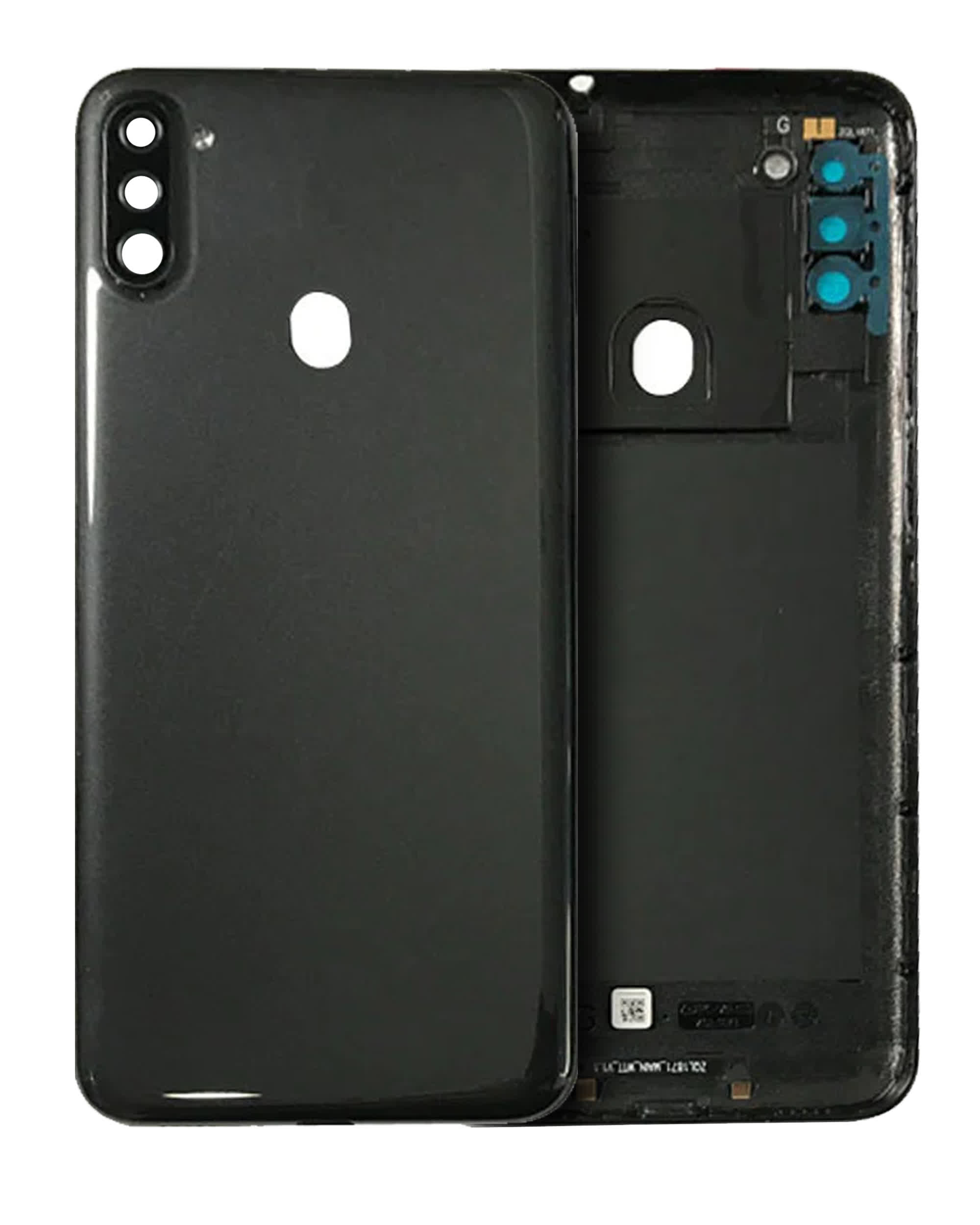 Rückdeckelglas mit Kameraglas für Samsung Galaxy A11 (A115 / 2020) (US-Version) (Service Pack) (Black (Schwarz))