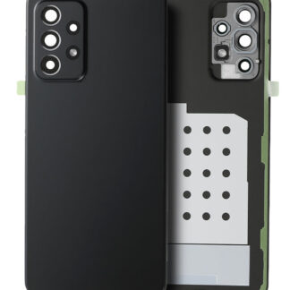 Rückdeckelglas mit Kameraglas für Samsung Galaxy A52 5G (A526 / 2021) (Service Pack) (Awesome Black)