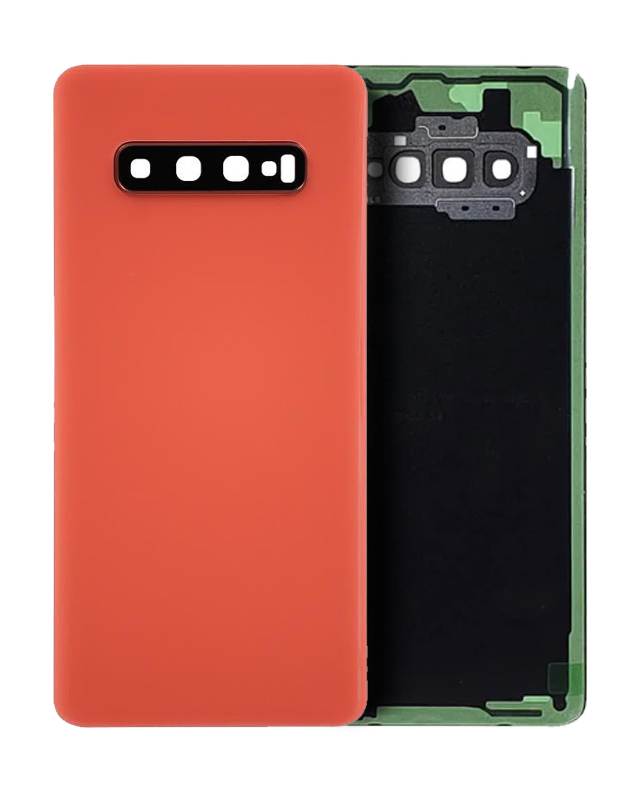 Rückdeckelglas mit Kameraglas für Samsung Galaxy S10 Plus (Service Pack) (Flamingo Pink (Rosa))