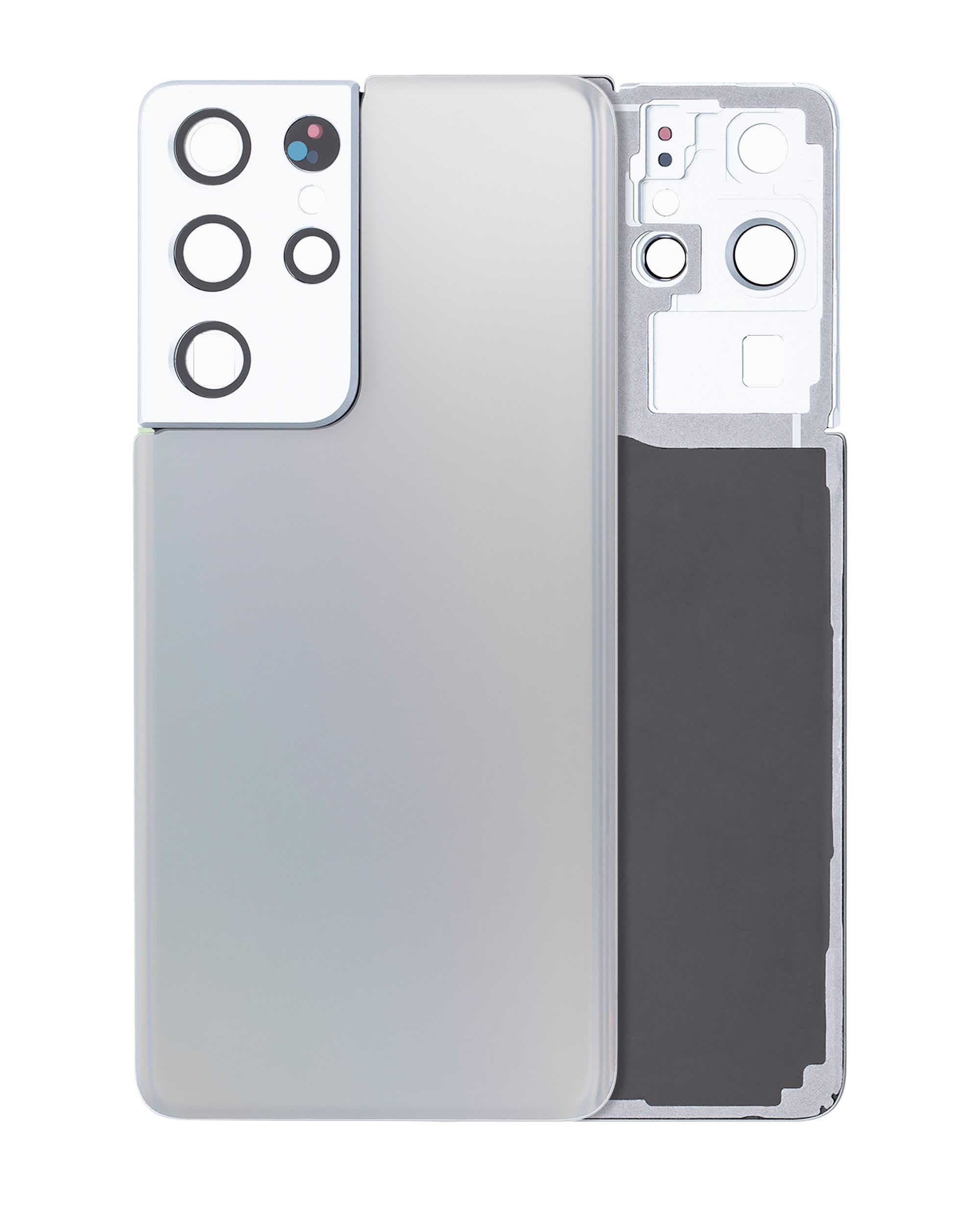 Rückdeckelglas mit Kameraglas für Samsung Galaxy S21 Ultra (Service Pack) (Phantom Silver)