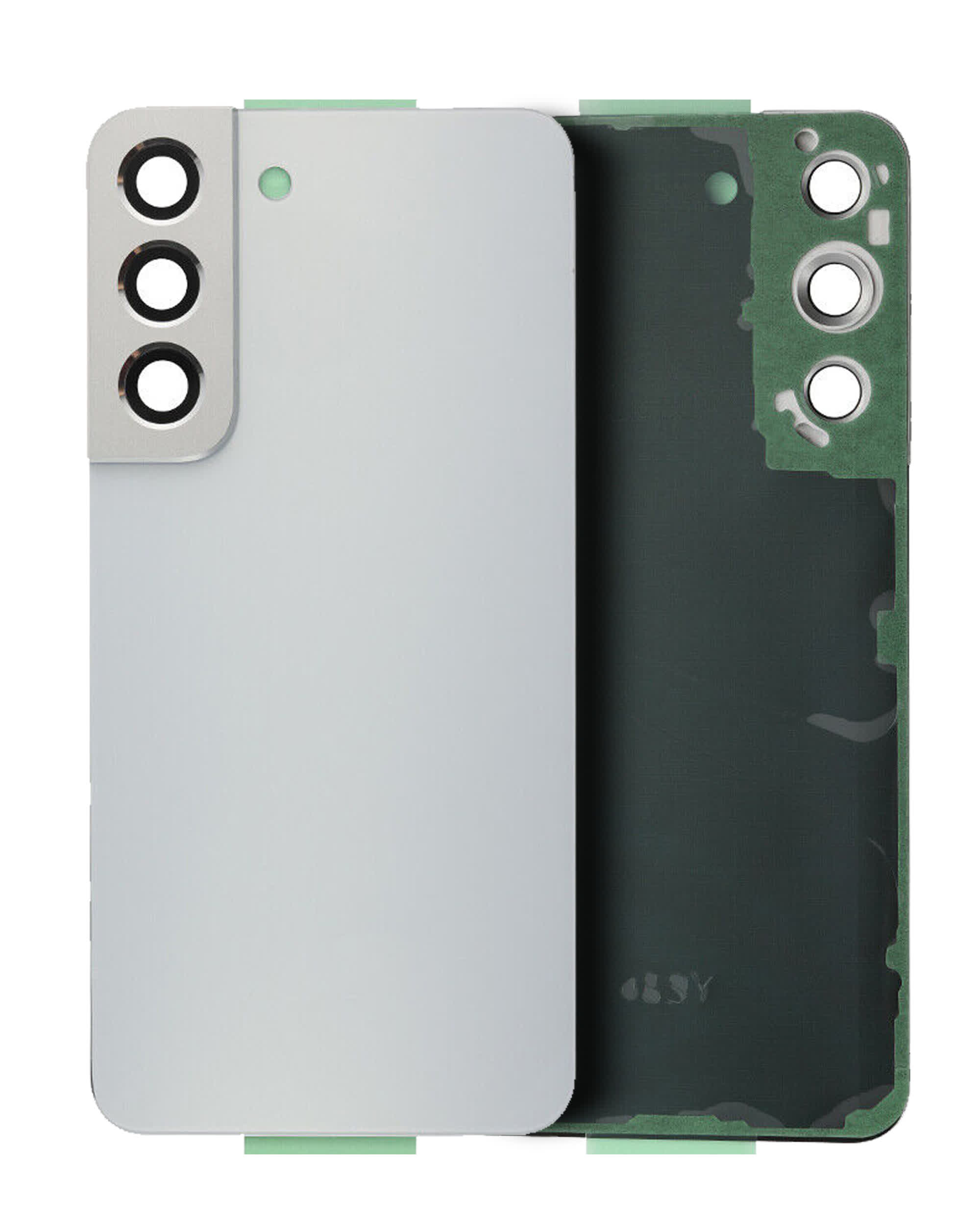 Rückdeckelglas mit Kameraglas für Samsung Galaxy S22 Plus (Service Pack) (White (Weiß))