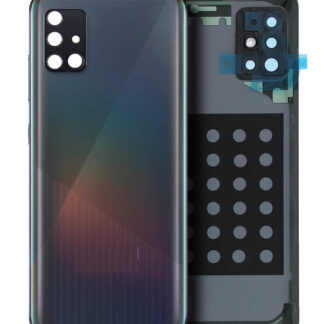 Rückdeckelglas mit Kameraglas für Samsung Galaxy A51 5G (A516 / 2020) (Service Pack) (Prism Cube Black)