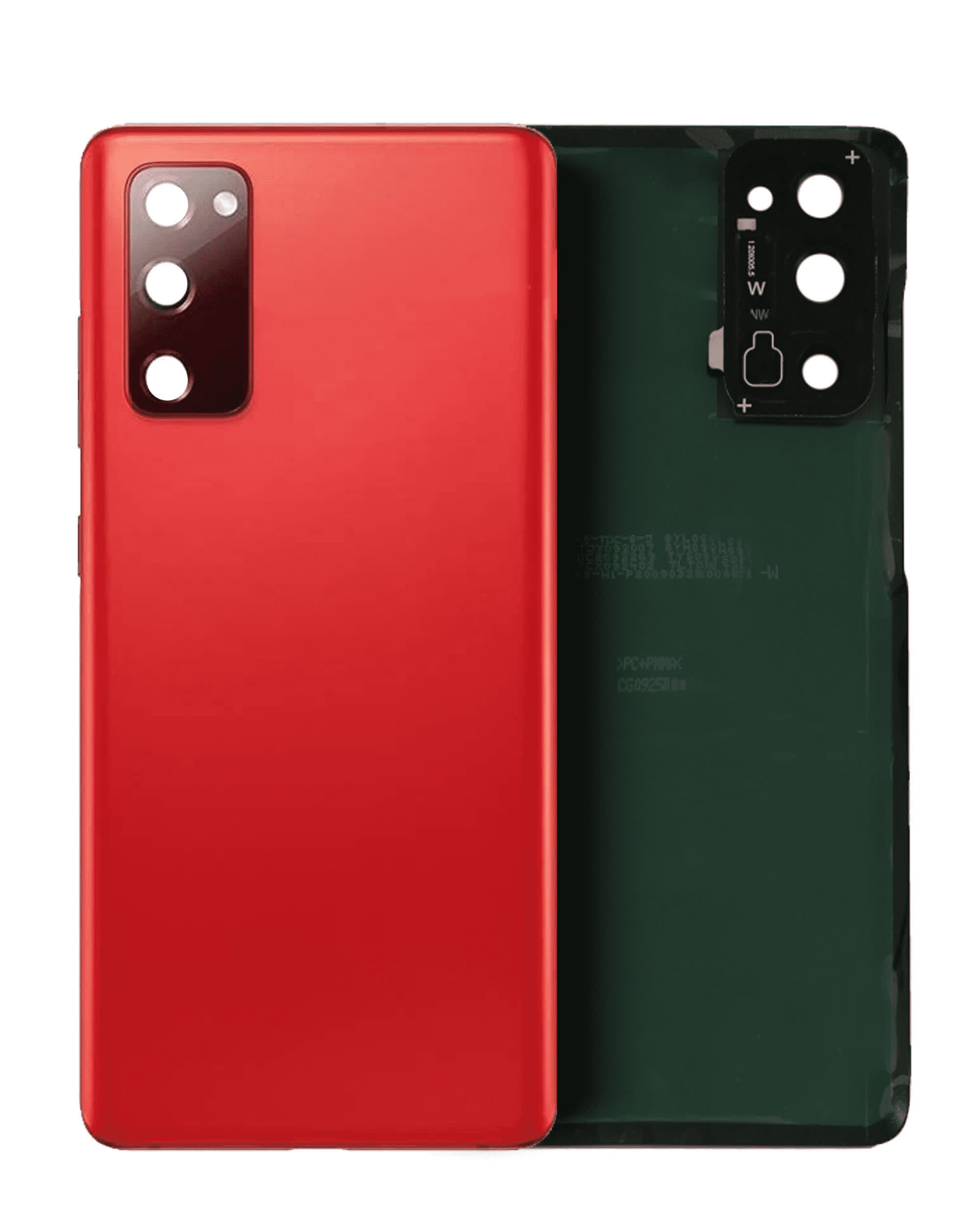 Rückdeckelglas mit Kameraglas für Samsung Galaxy S20 FE (Service Pack) (Cloud Red)