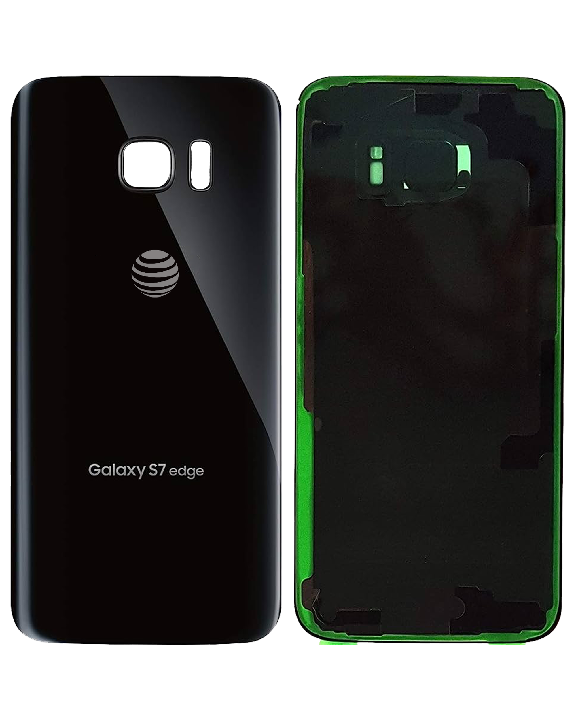 Rückdeckelglas für Samsung Galaxy S7 Edge (ausgebautes Originalteil: Grade A) (Black Onyx) – Bild 4