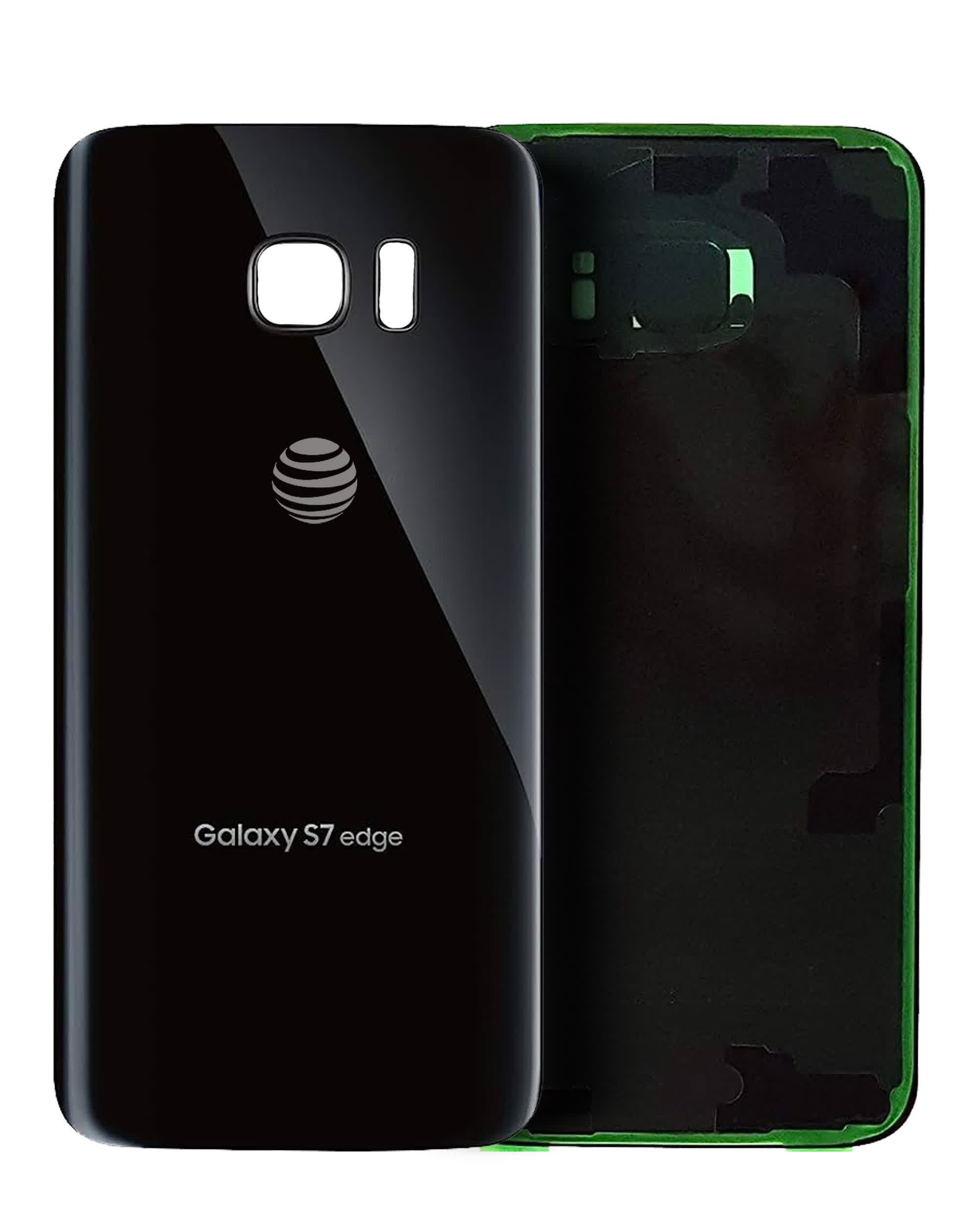 Rückdeckelglas für Samsung Galaxy S7 Edge (ausgebautes Originalteil: Grade A) (Black Onyx)