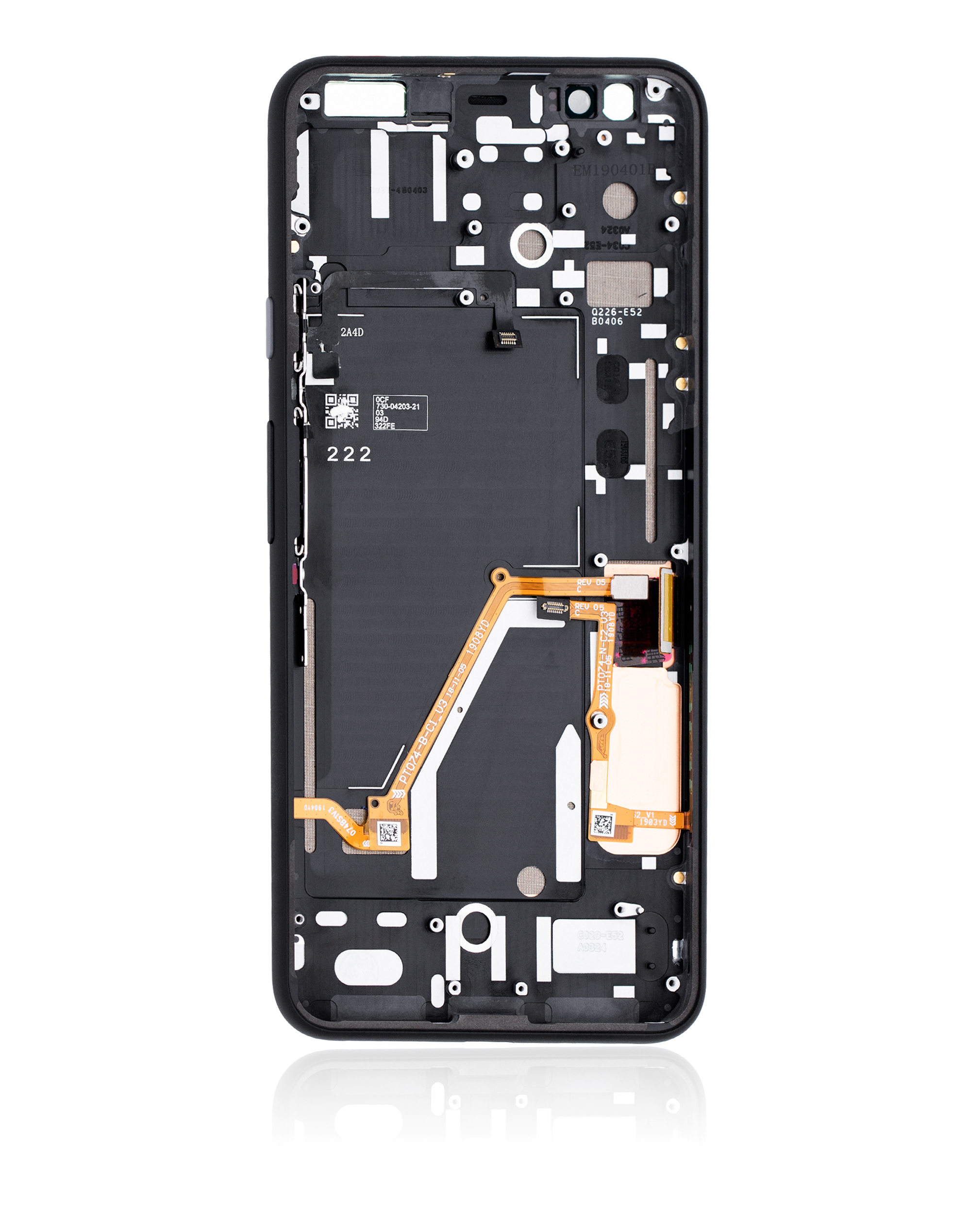 OLED Display mit Rahmen für Google Pixel 4 XL (professionell aufgearbeitet) (Gray Powerbutton) – Bild 2