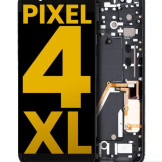 OLED Display mit Rahmen für Google Pixel 4 XL (professionell aufgearbeitet) (Gray Powerbutton)