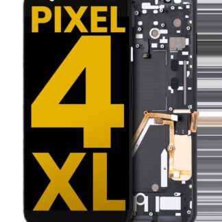 OLED Display mit Rahmen für Google Pixel 4 XL (professionell aufgearbeitet) (Clearly White Powerbutton)
