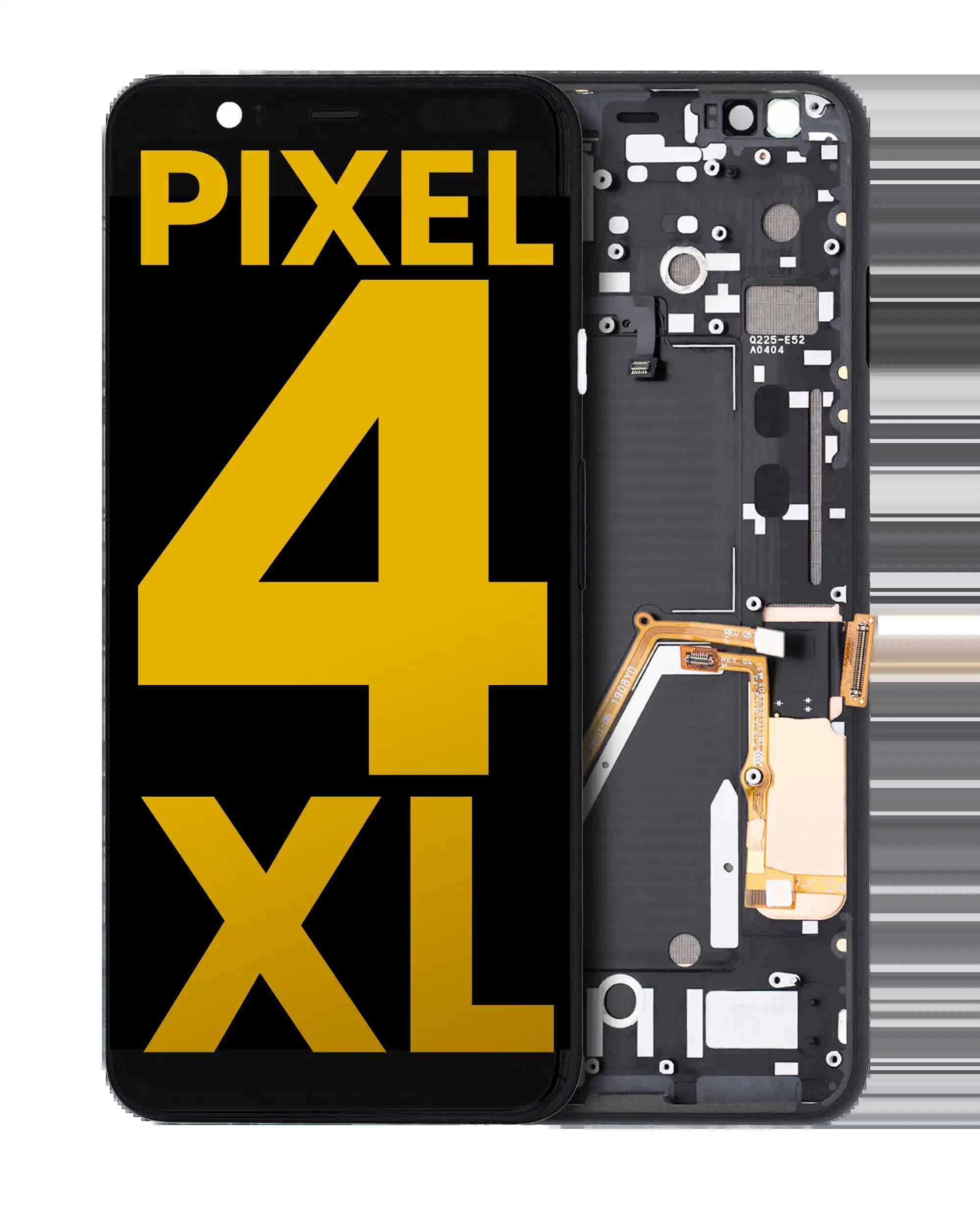 OLED Display mit Rahmen für Google Pixel 4 XL (professionell aufgearbeitet) (Clearly White Powerbutton)