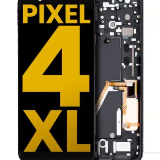 OLED Display mit Rahmen für Google Pixel 4 XL (professionell aufgearbeitet) (Oh So Orange Powerbutton)