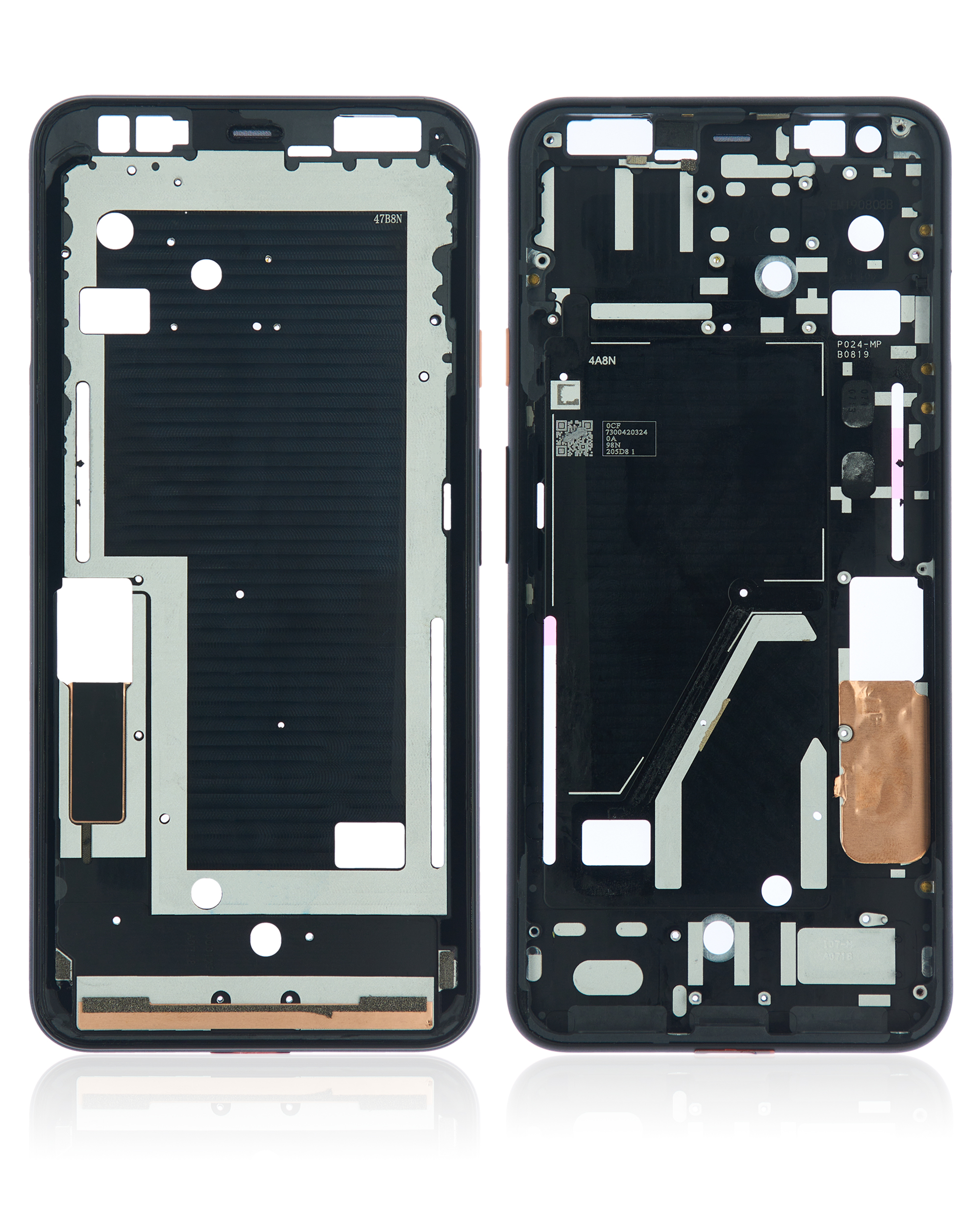 Mittelrahmen für Google Pixel 4XL (Pink Powerbutton) – Bild 2