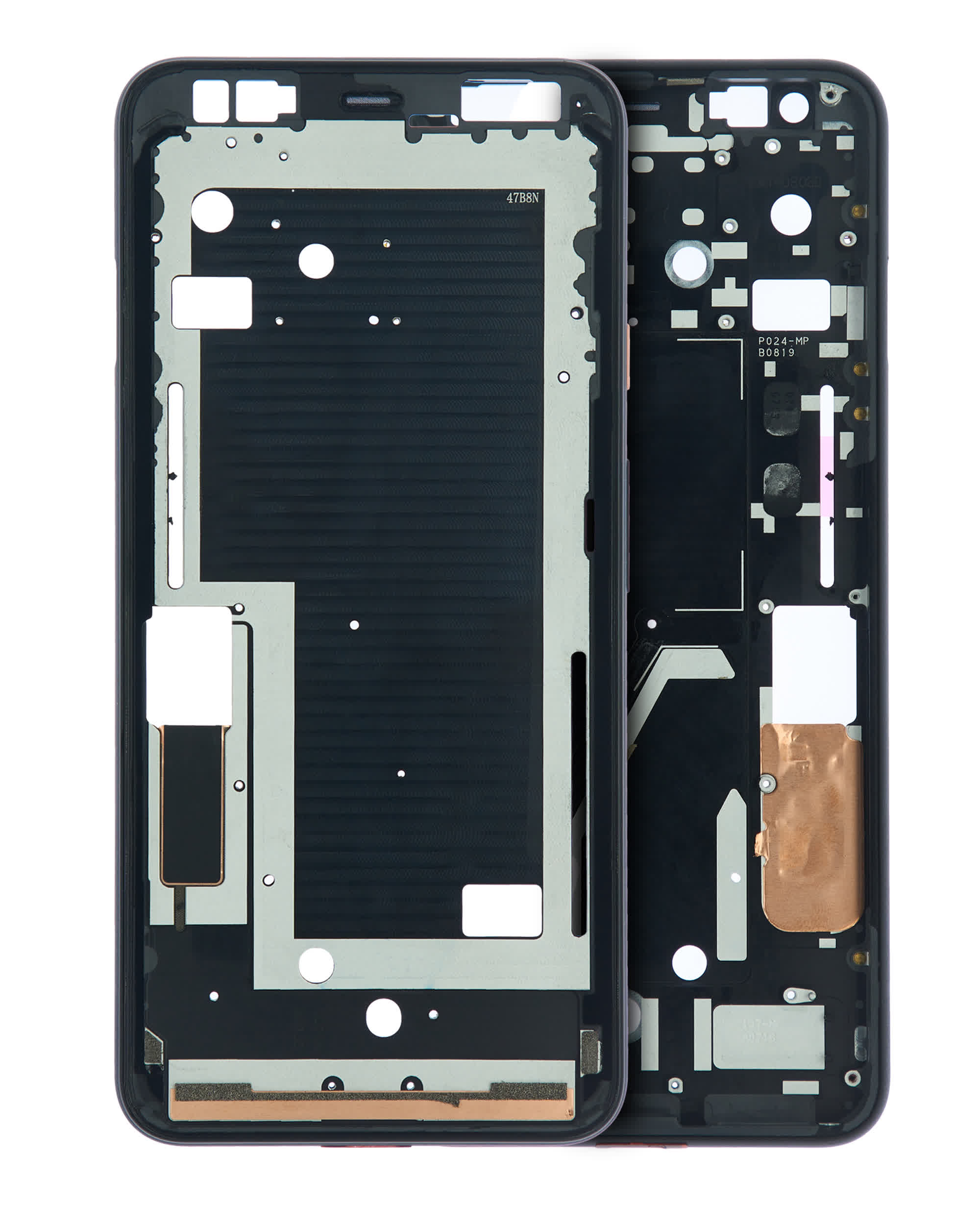 Mittelrahmen für Google Pixel 4XL (Pink Powerbutton)
