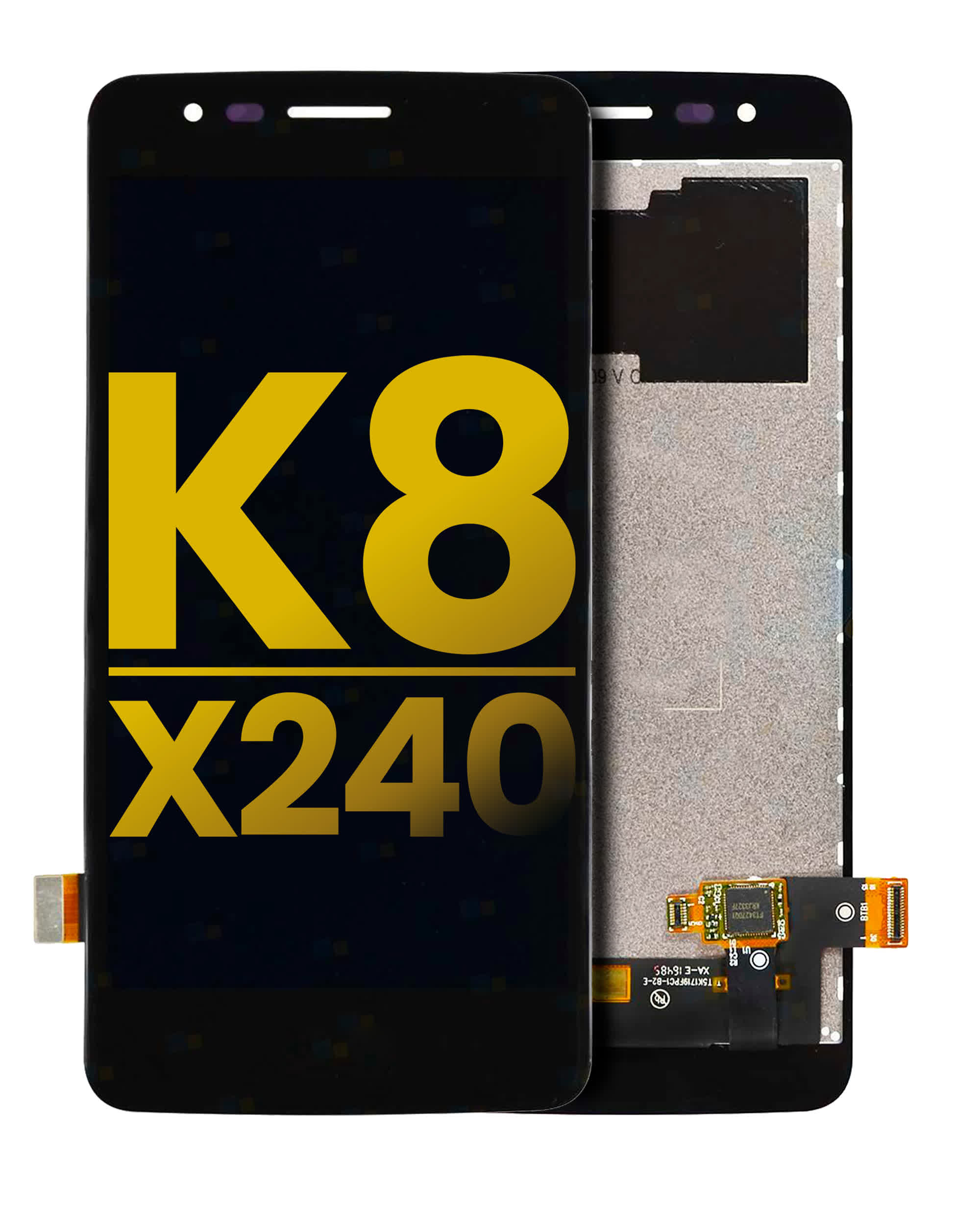 LCD Display ohne Rahmen für LG K8 (2017) / Aristo (International Version) (professionell aufgearbeitet) (Black (Schwarz))