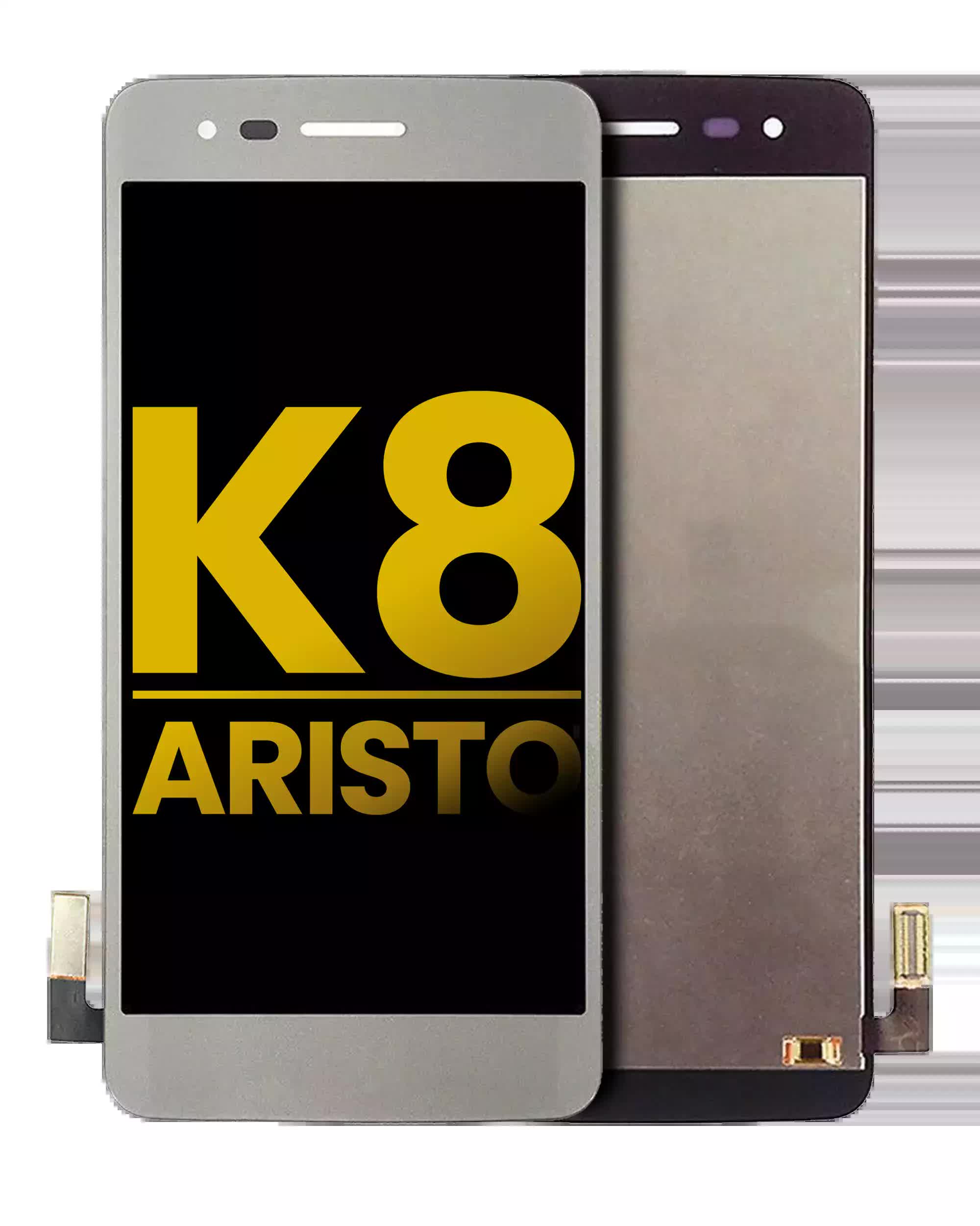 LCD Display ohne Rahmen für LG K8 (2017) / Aristo (US-Version) (professionell aufgearbeitet) (Silver (Silber))