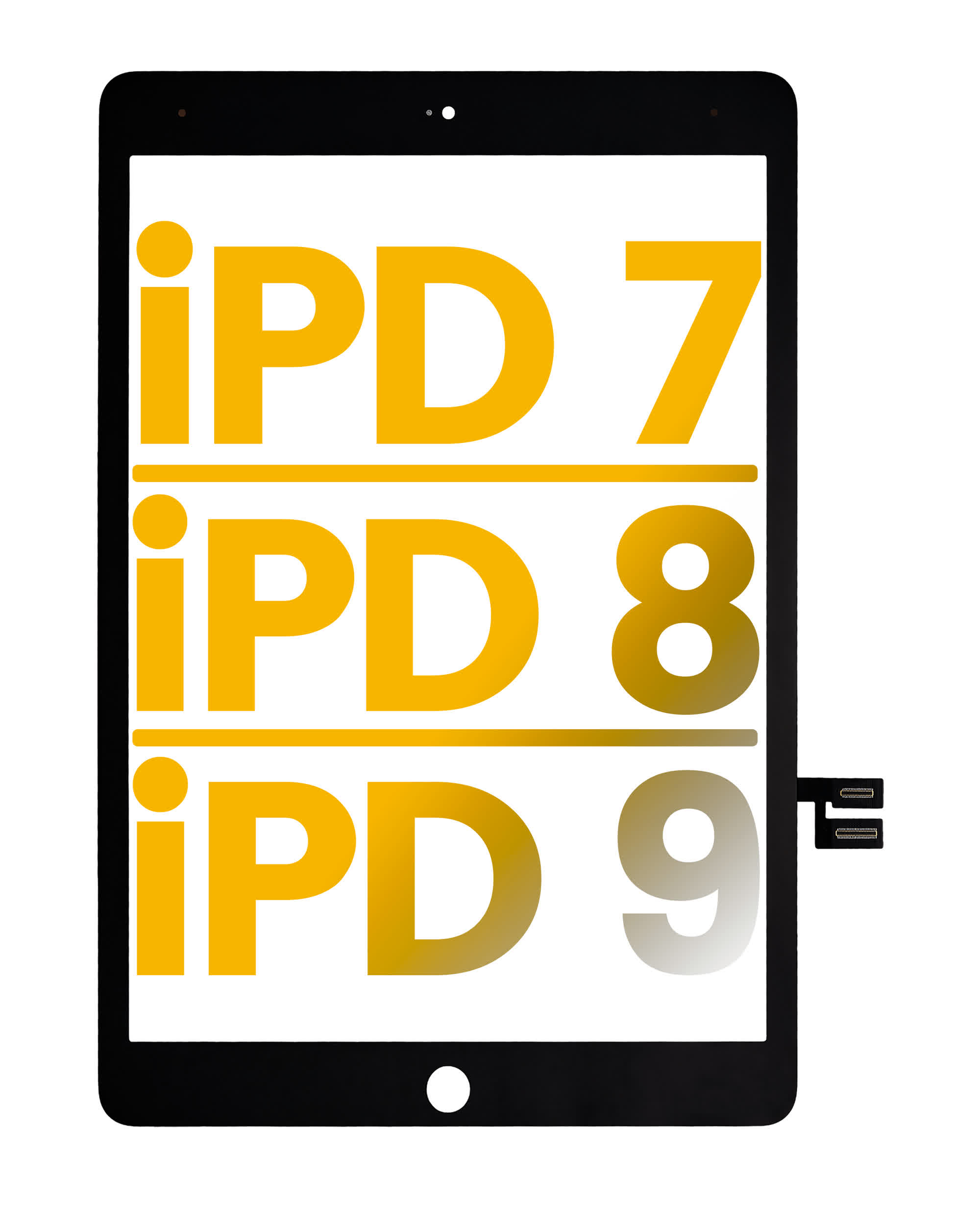 Touchscreen-Digitizer für iPad 7 (2019) / iPad 8 (2020) / iPad 9 (2021) (Premium) (Black (Schwarz))