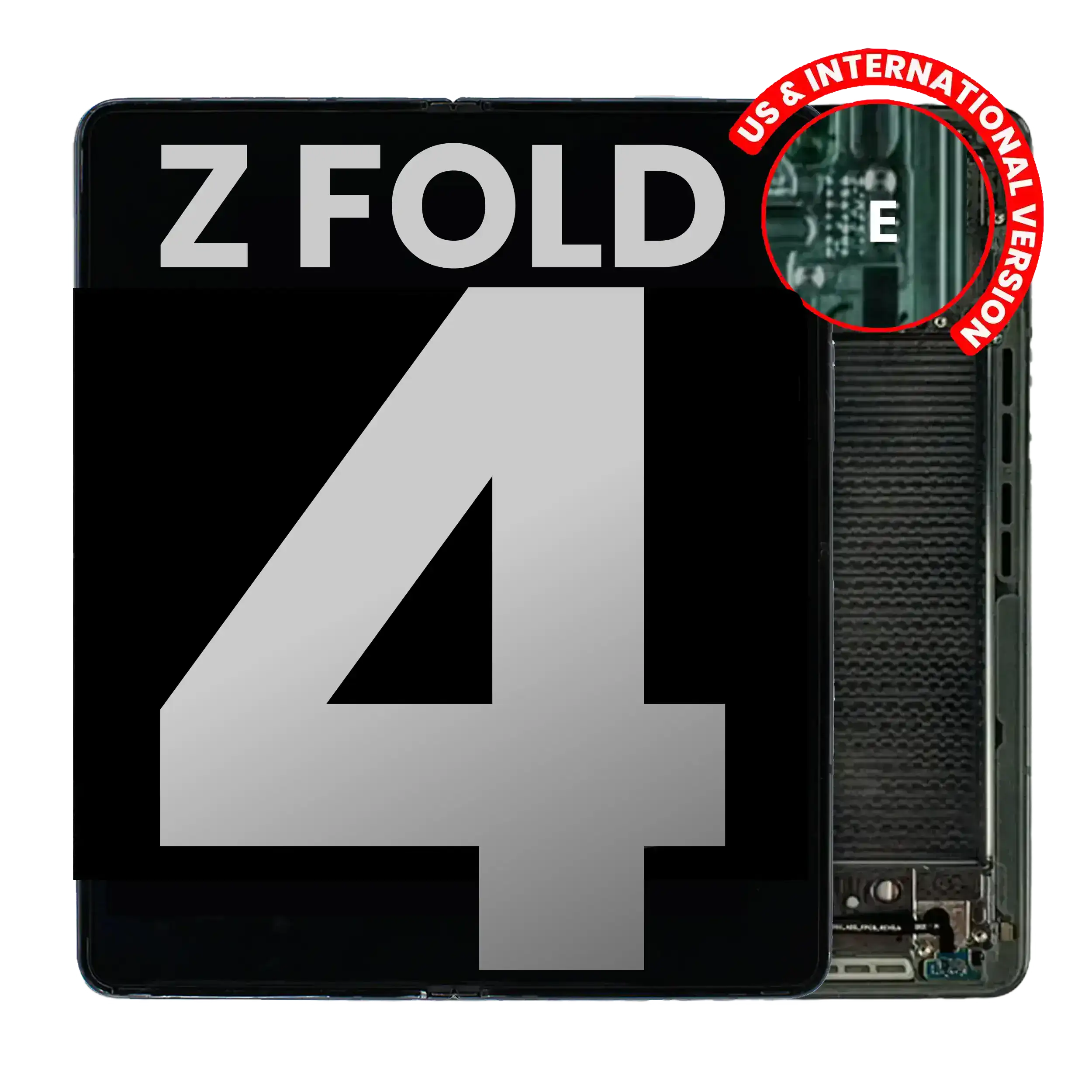Inner OLED Display mit Rahmen für Samsung Galaxy Z Fold 2 5G (ausgebautes Originalteil: Grade B/C) (US & International) (Mystic Bronze) – Bild 5