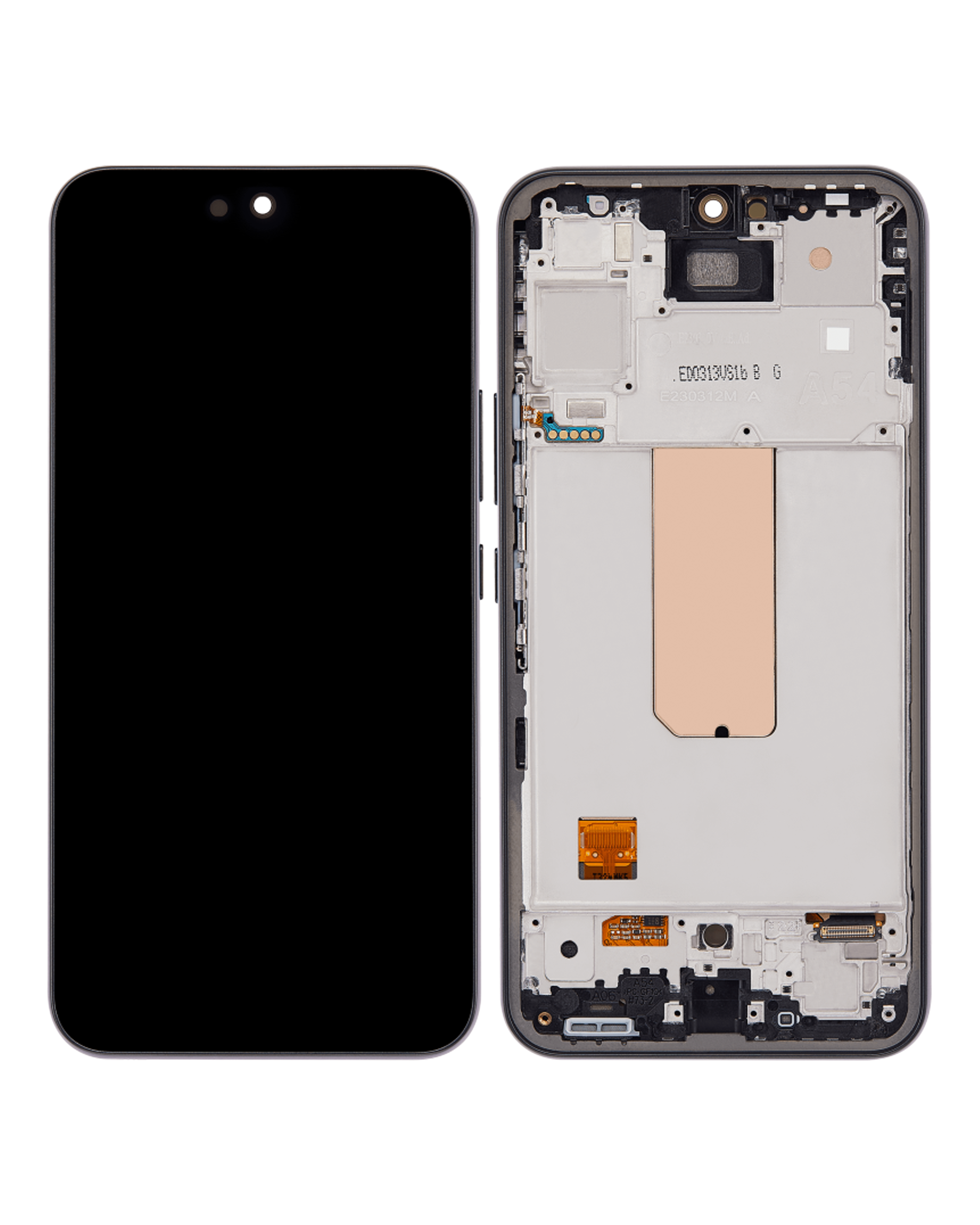 OLED Display mit Rahmen für Samsung Galaxy A54 5G (A546 / 2023) (US & International Version) (Service Pack) (Graphite) – Bild 3