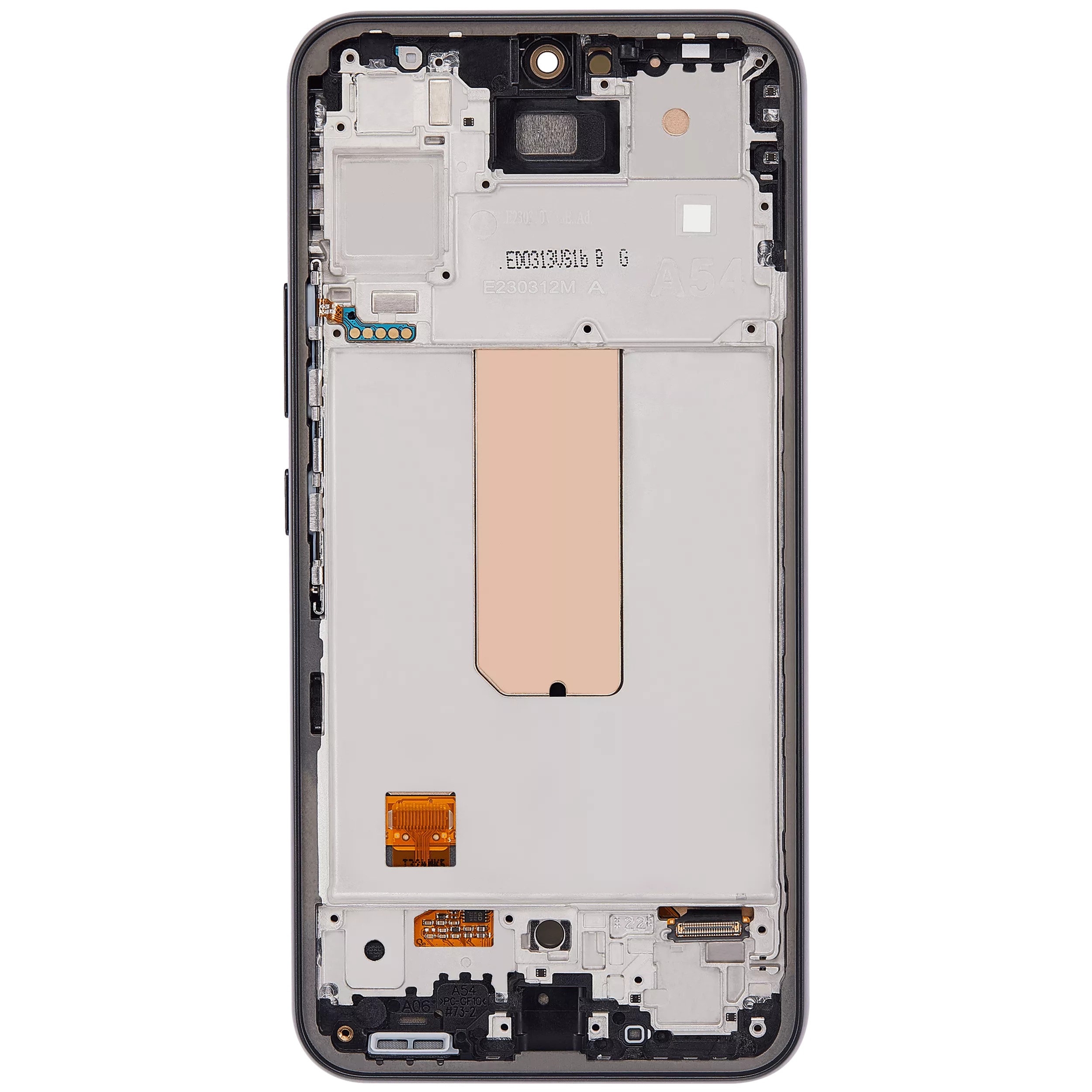 OLED Display mit Rahmen für Samsung Galaxy A54 5G (A546 / 2023) (US & International Version) (Service Pack) (Graphite) – Bild 4