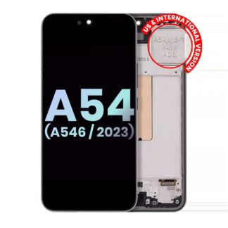 OLED Display mit Rahmen für Samsung Galaxy A54 5G (A546 / 2023) (US & International Version) (Service Pack) (Graphite)