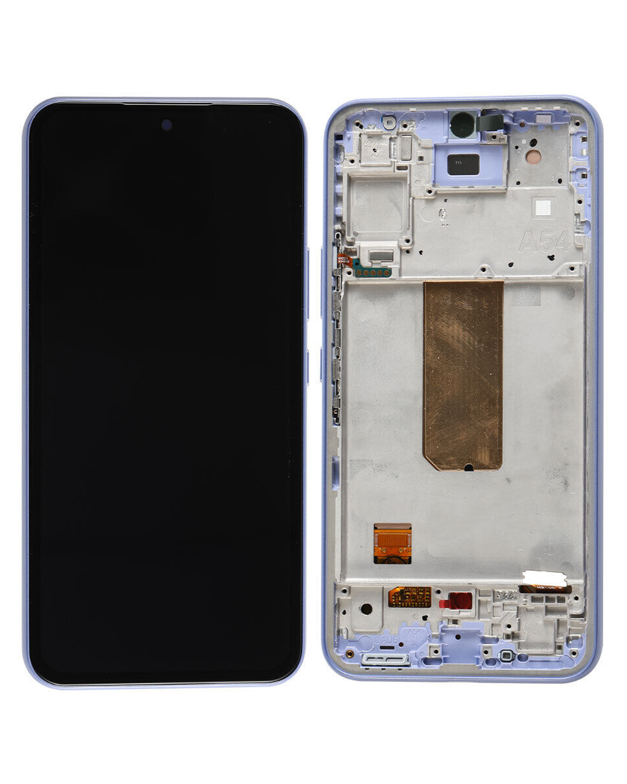 OLED Display mit Rahmen für Samsung Galaxy A54 5G (A546 / 2023) (US & International Version) (Service Pack) (Violet (Violett)) – Bild 3