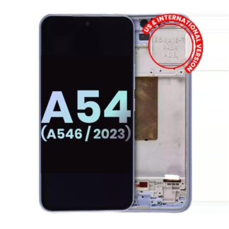 OLED Display mit Rahmen für Samsung Galaxy A54 5G (A546 / 2023) (US & International Version) (Service Pack) (Violet (Violett))