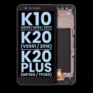 LCD Display mit Rahmen für LG K10 (M250 / M255 / 2017) / K20 (VS501 / 2016) / K20 Plus (MP260 / TP260) (Original)