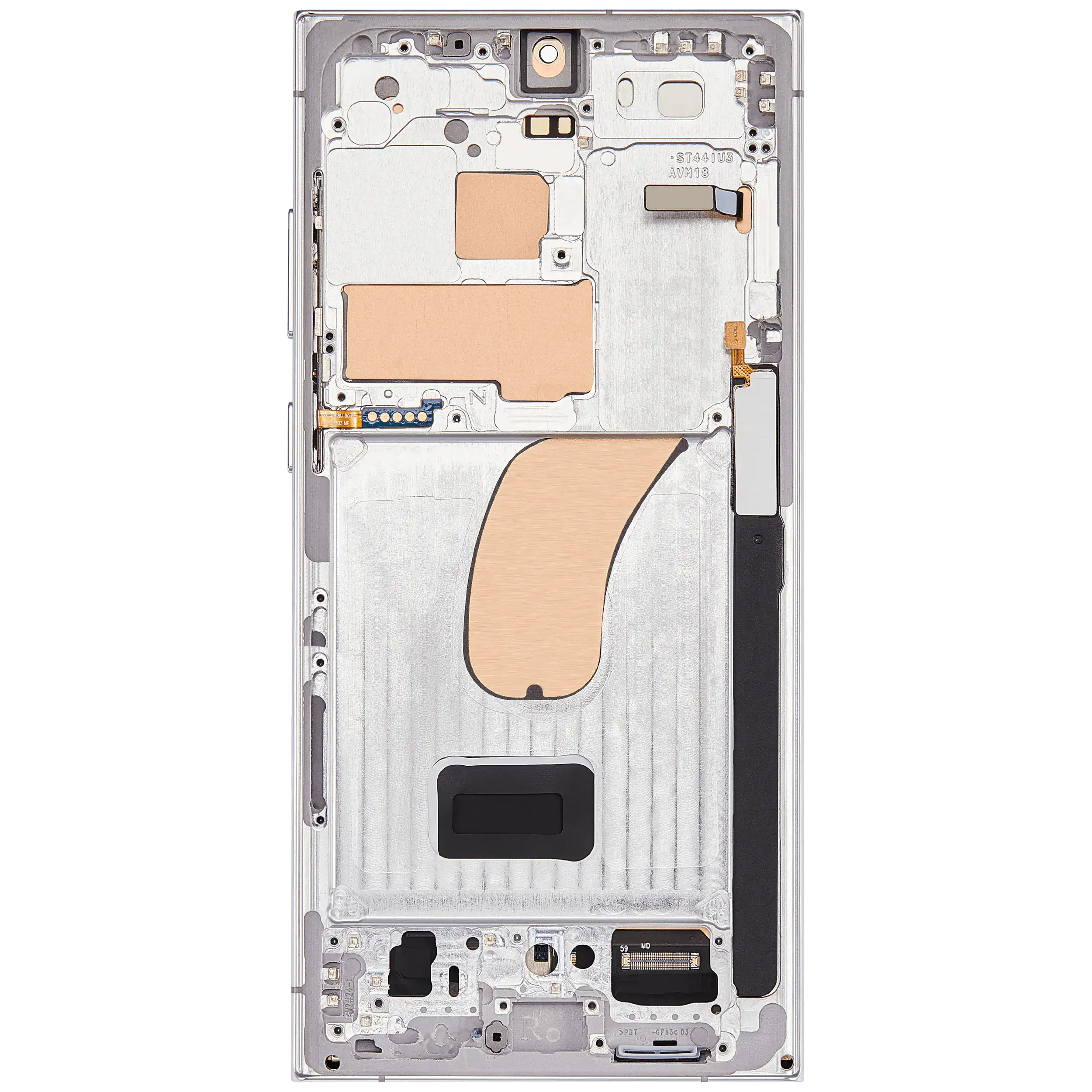 OLED Display mit Rahmen für Samsung Galaxy S23 Ultra 5G (US & International) (Service Pack) (Sky Blue & Lime) – Bild 4