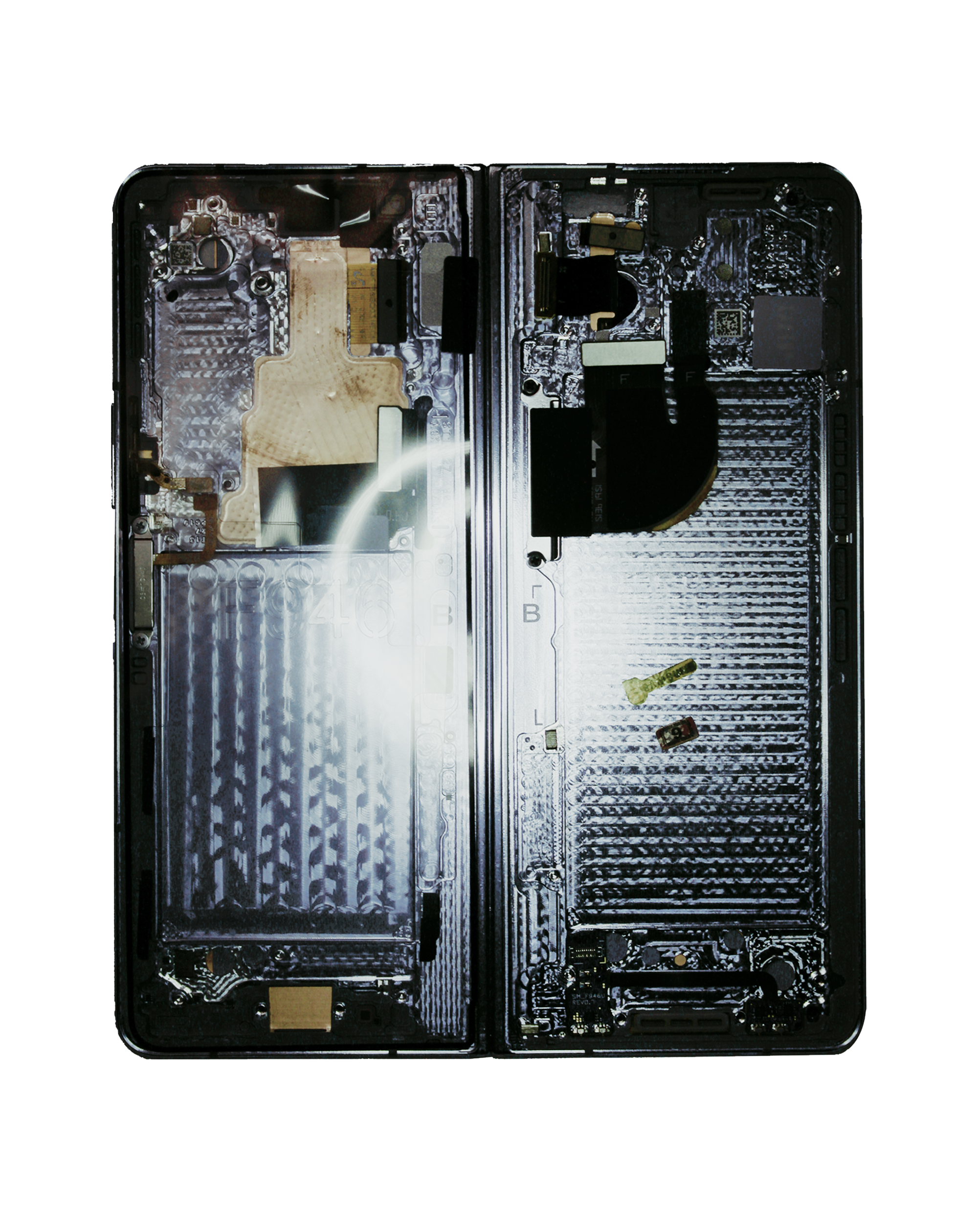 Inner OLED Display mit Rahmen für Samsung Galaxy Z Fold 5 5G (US & International) (Service Pack) (Phantom Black) – Bild 3