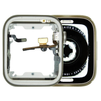 Gehäuse Baugruppe für Watch Series 8 (45MM) (Aluminium/Starlight) (GPS Version) (ausgebautes Originalteil: Grade A)